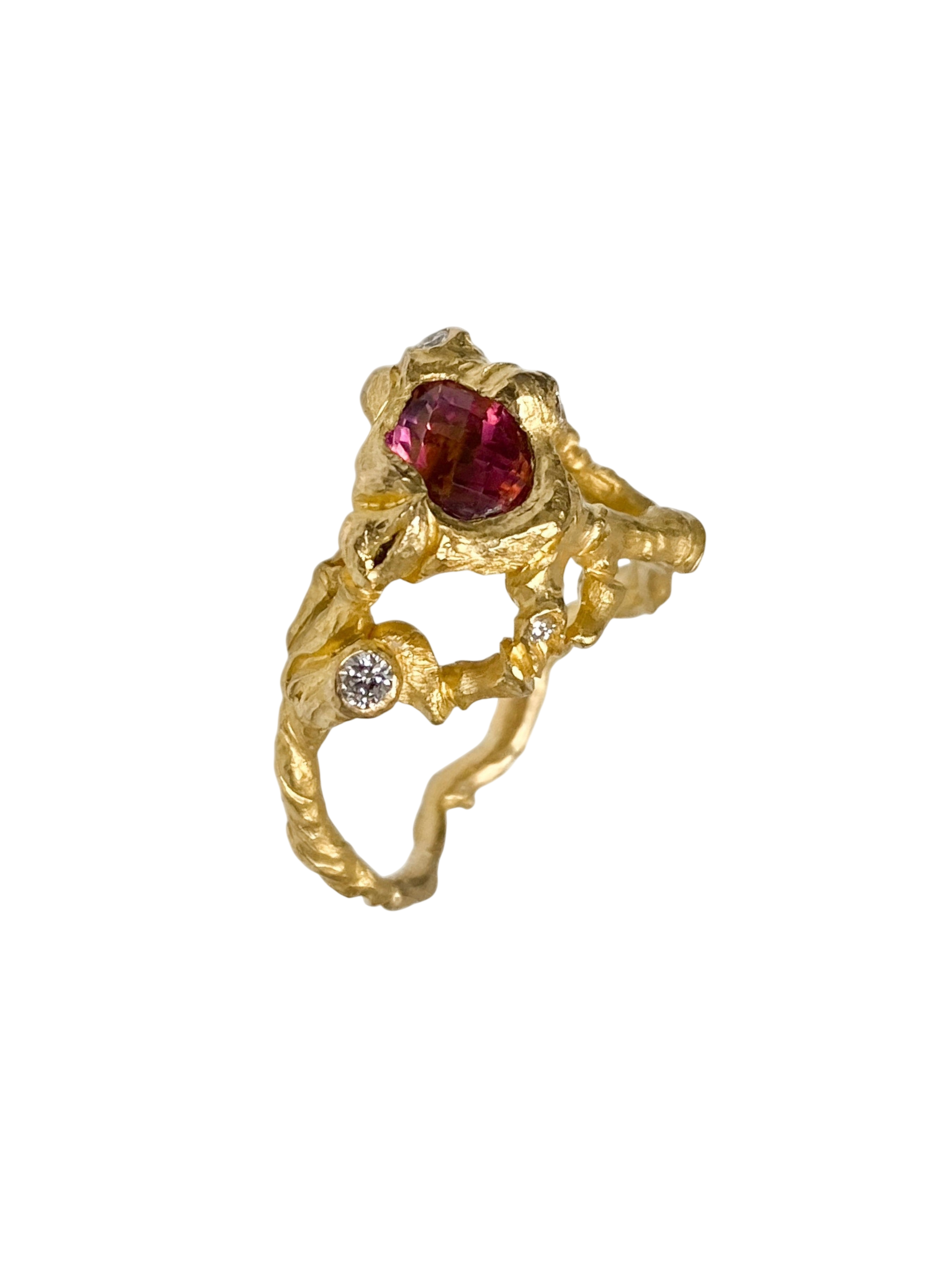 Treasure Ring — Rubellite And Diamonds photo