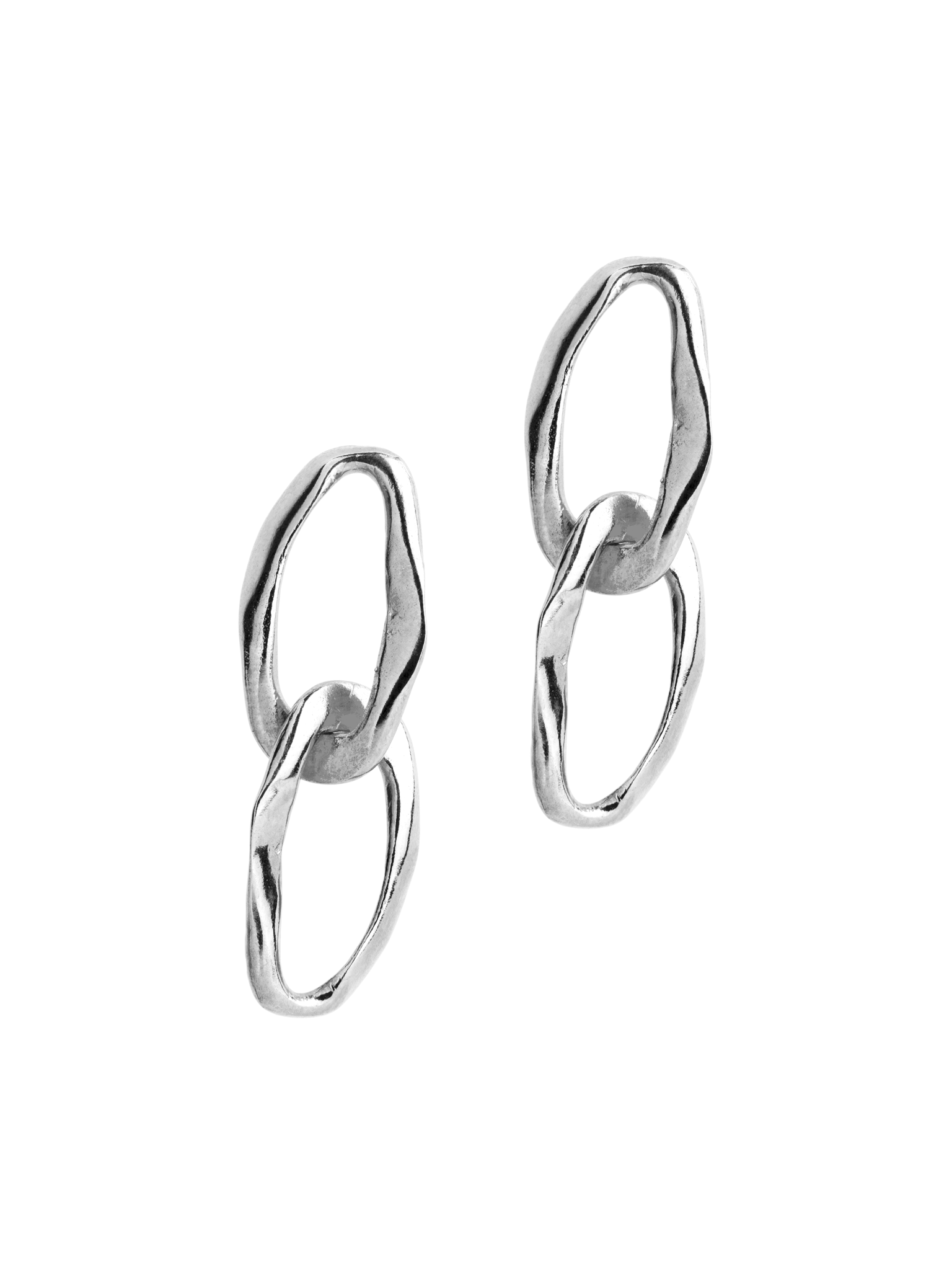 Wave earrings duo silver