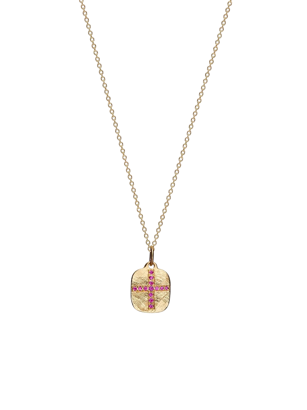 Square Gold Cross Pendant