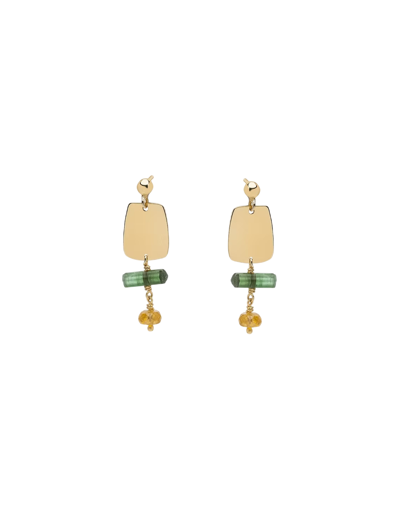 Small Gold Plate Rainbow Earring