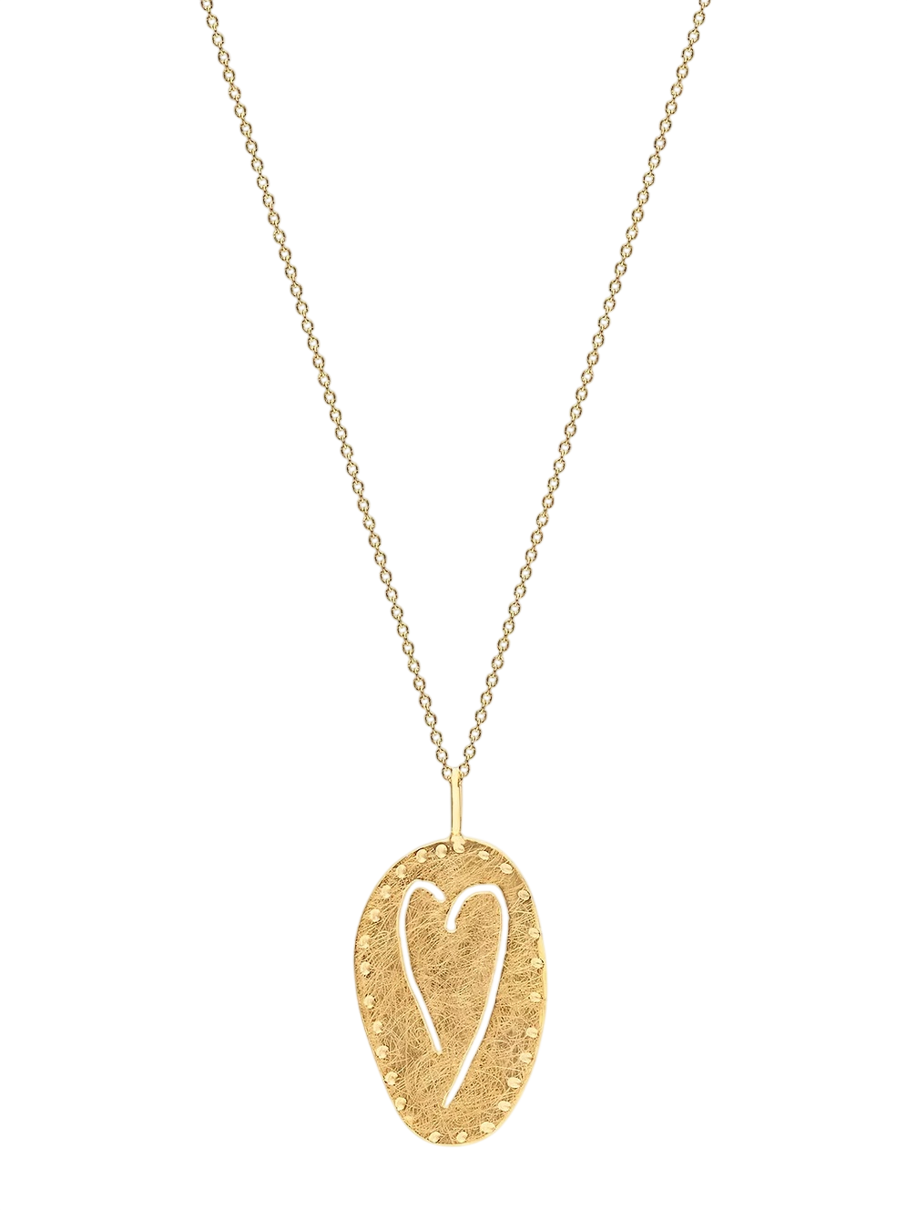 Symbol Plate Oval Heart Pendant