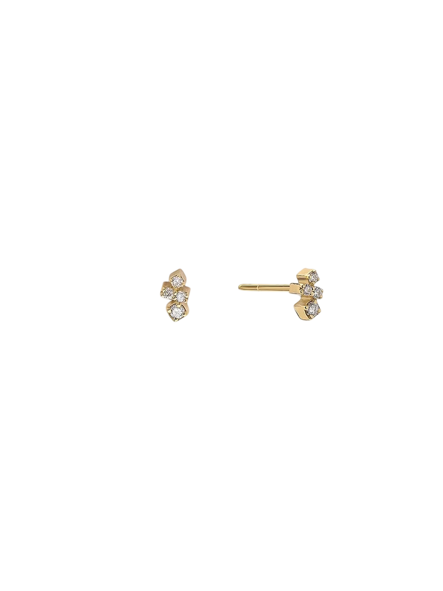 Mixed Diamonds Stud Earrings