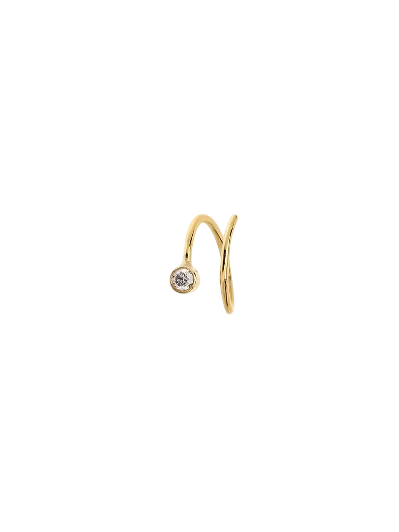 Brown Diamond Spiral Earring