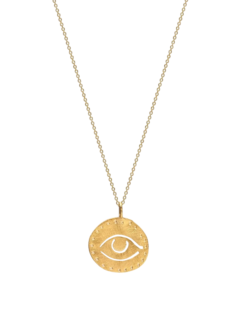 Symbol Plate Evil Eye Pendant