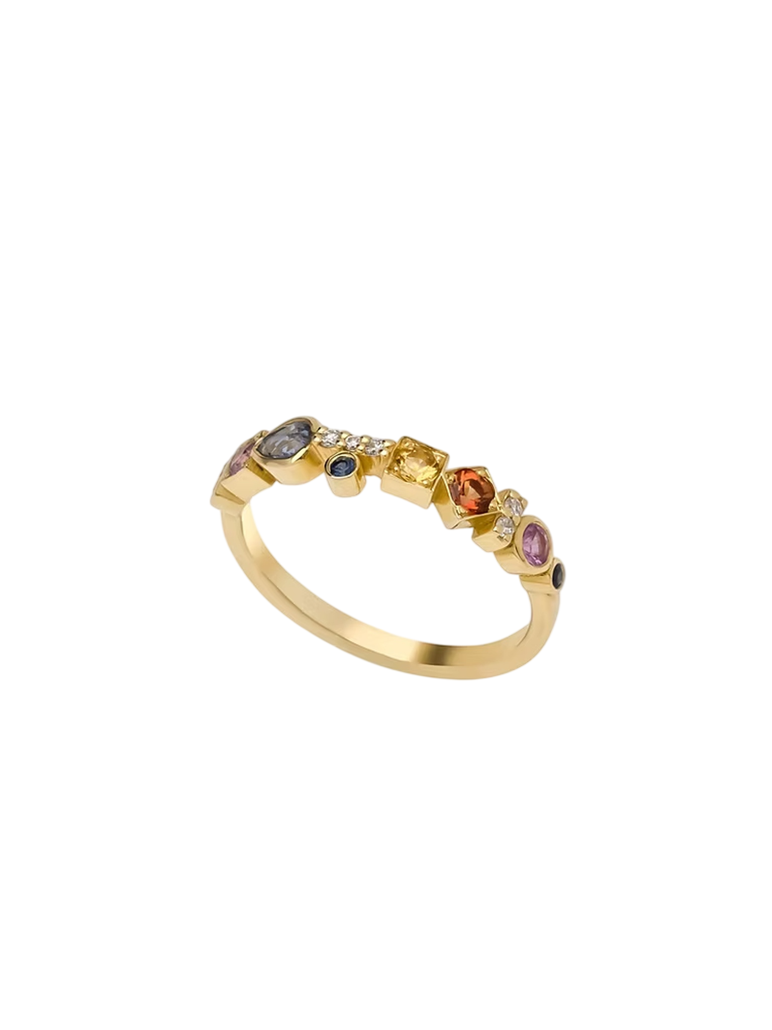 Asymmetrical Multi Color Ring