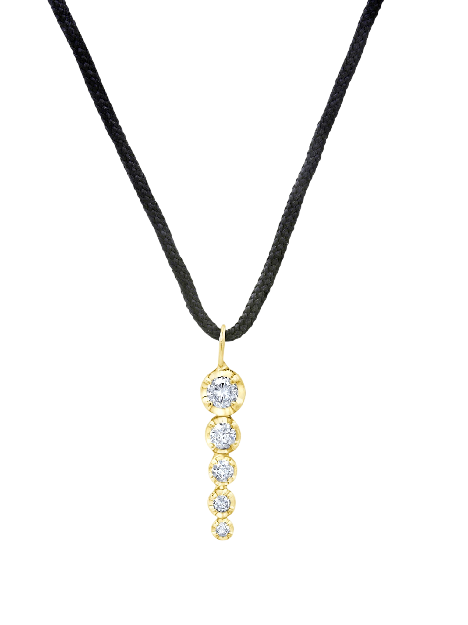 5 Ascending Diamonds Tennis Pendant on Cord