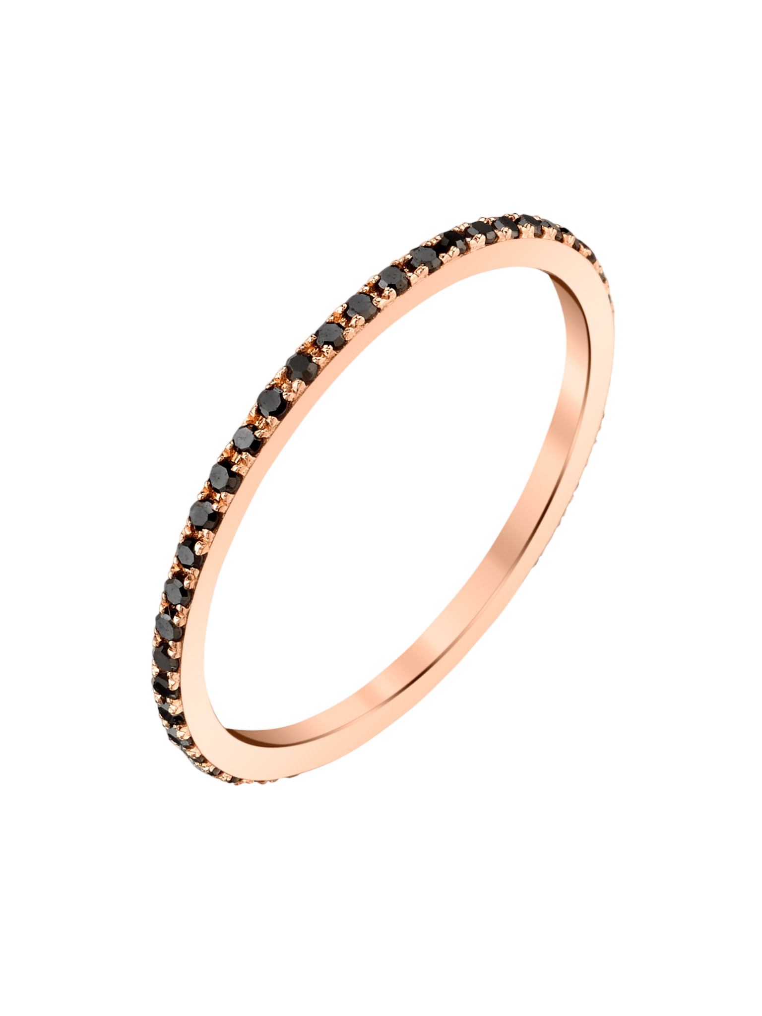Axis Ring with Black Pavé Diamonds