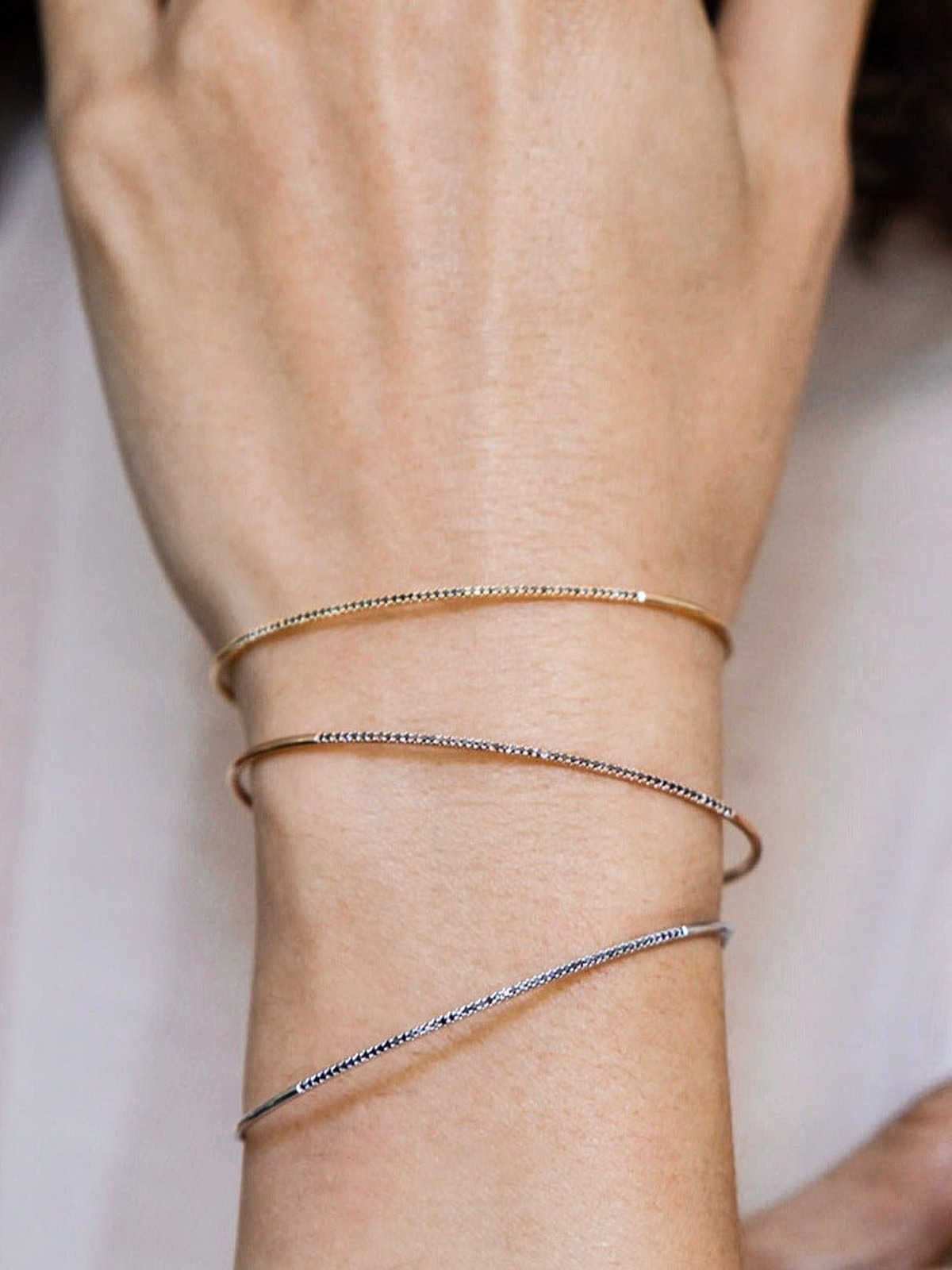 Axis Cuff with Black Pavé Diamonds