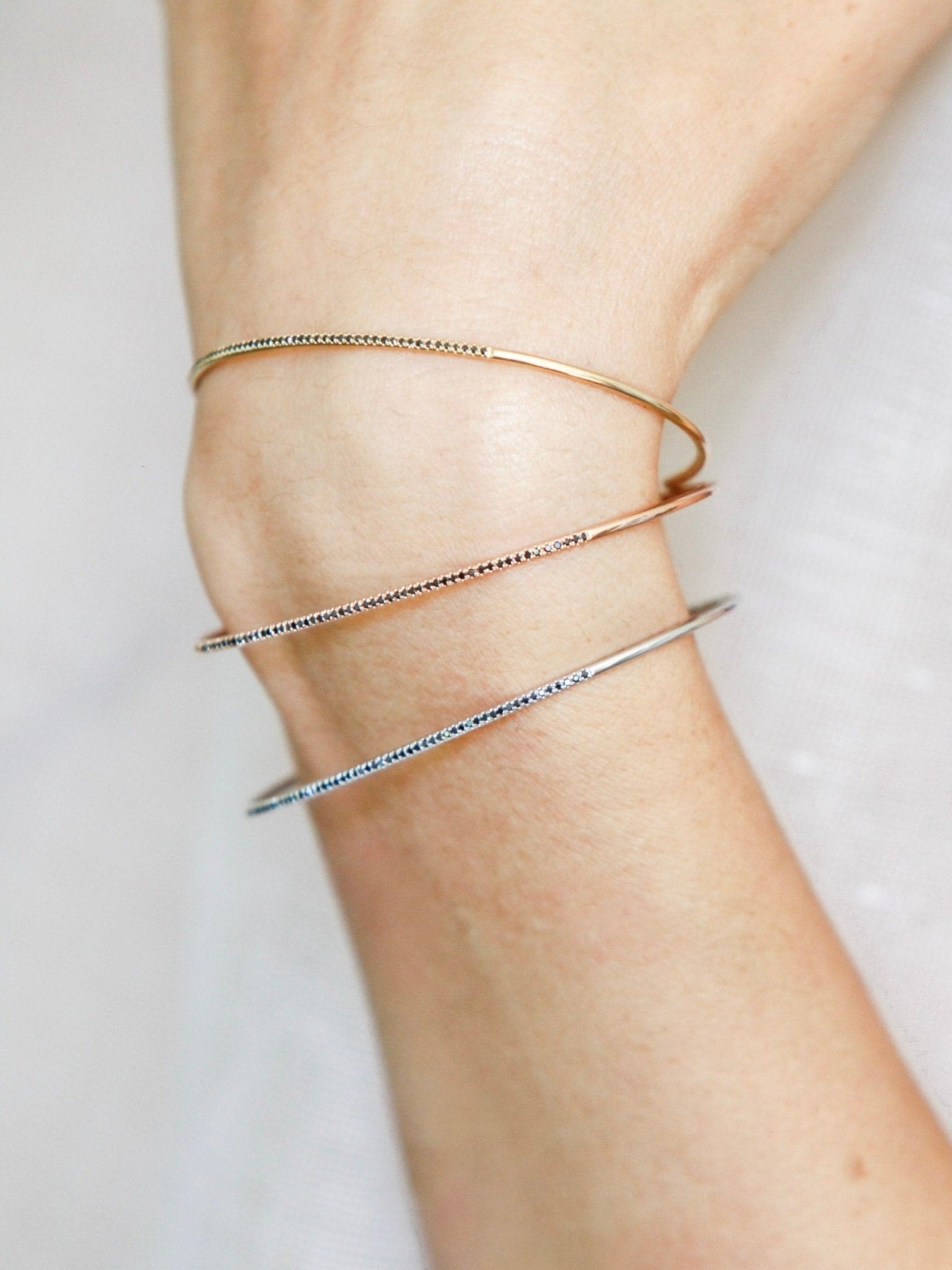 Axis Cuff with Black Pavé Diamonds