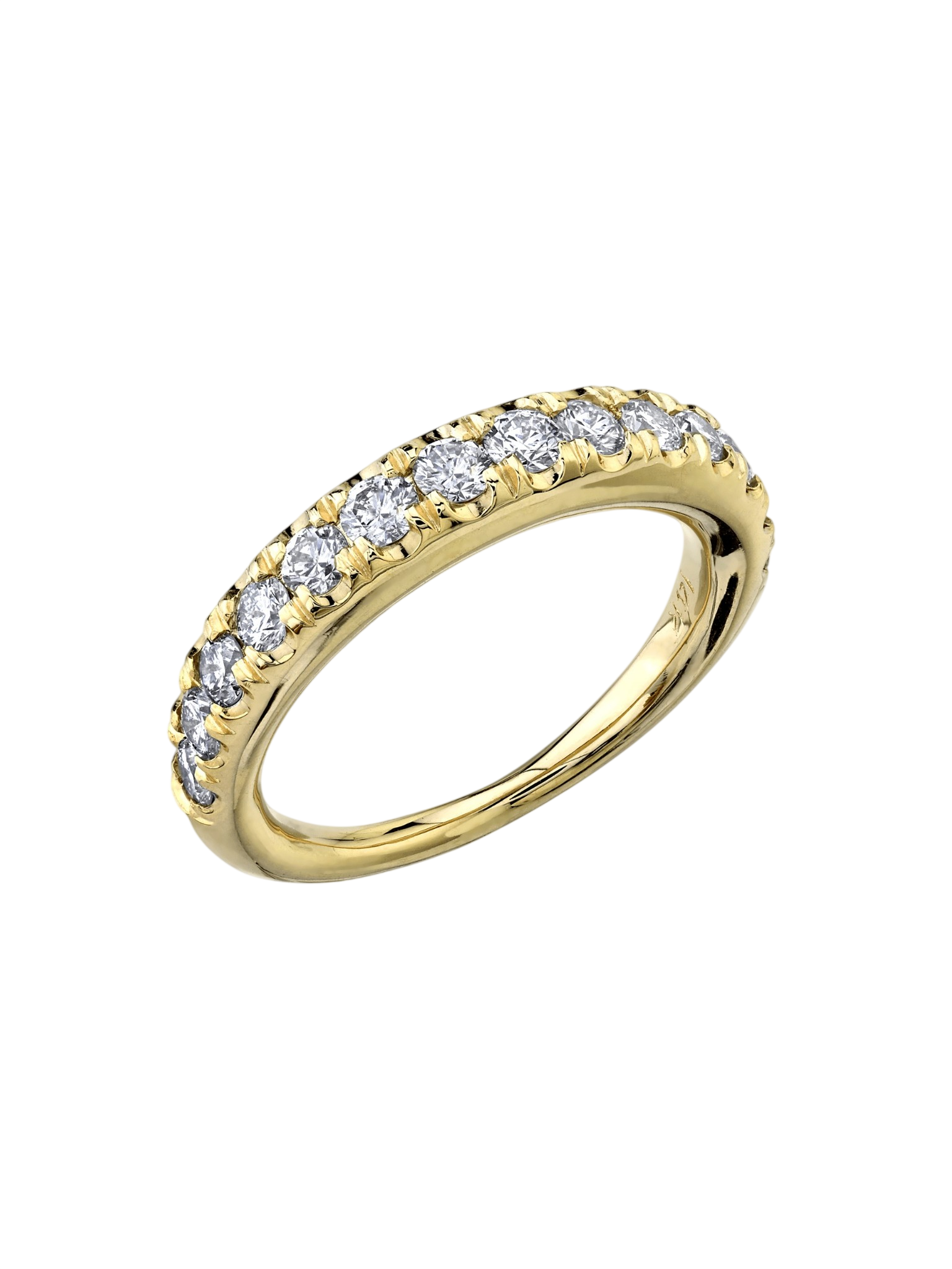 Rising Tusk Ring with Ascending French Cut Diamonds photo
