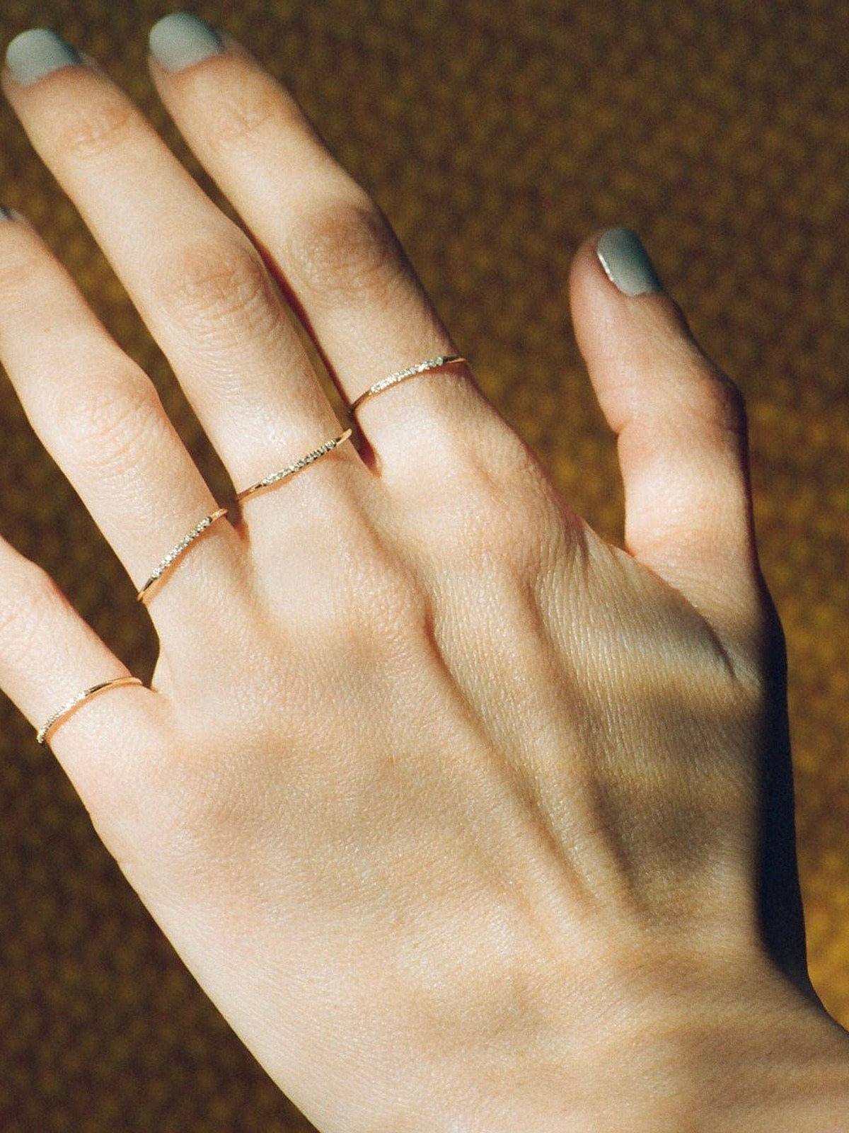 Mini Axis Ring with White Pavé Diamonds