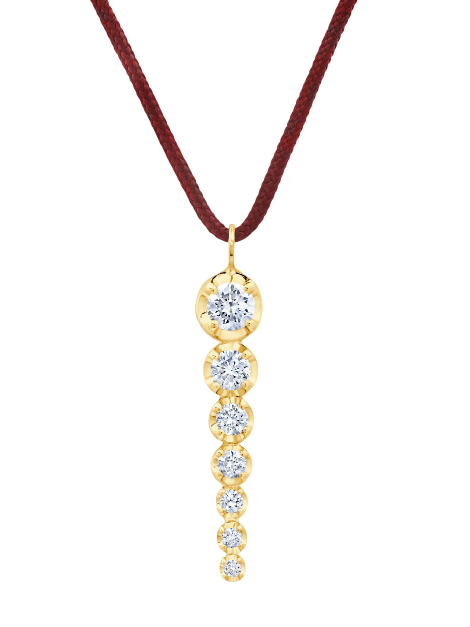 7 Ascending Diamond Tennis Pendant on Cord