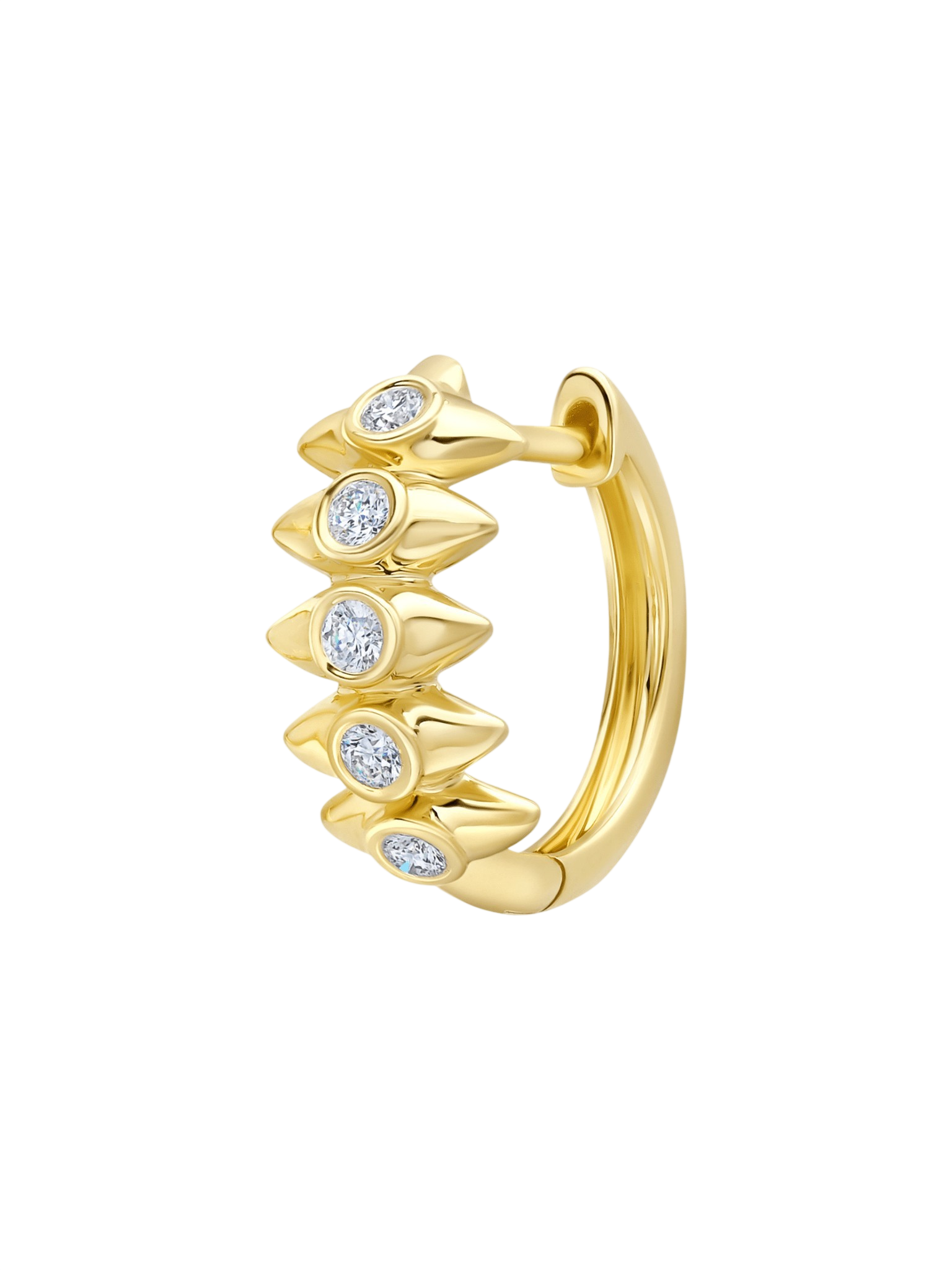 Punta Earrings with White Diamonds