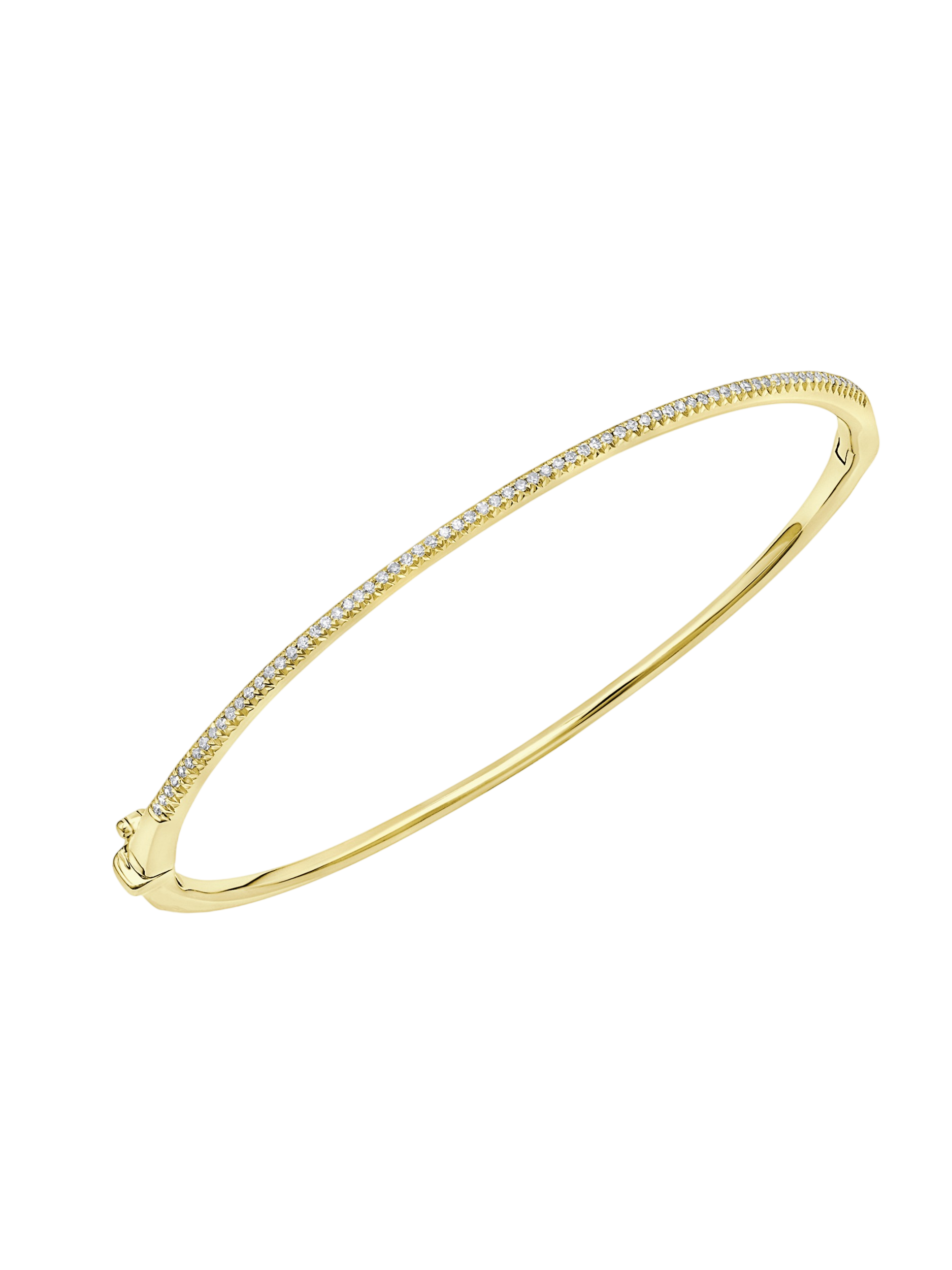 Oval Axis Bangle with Pavé Diamonds photo