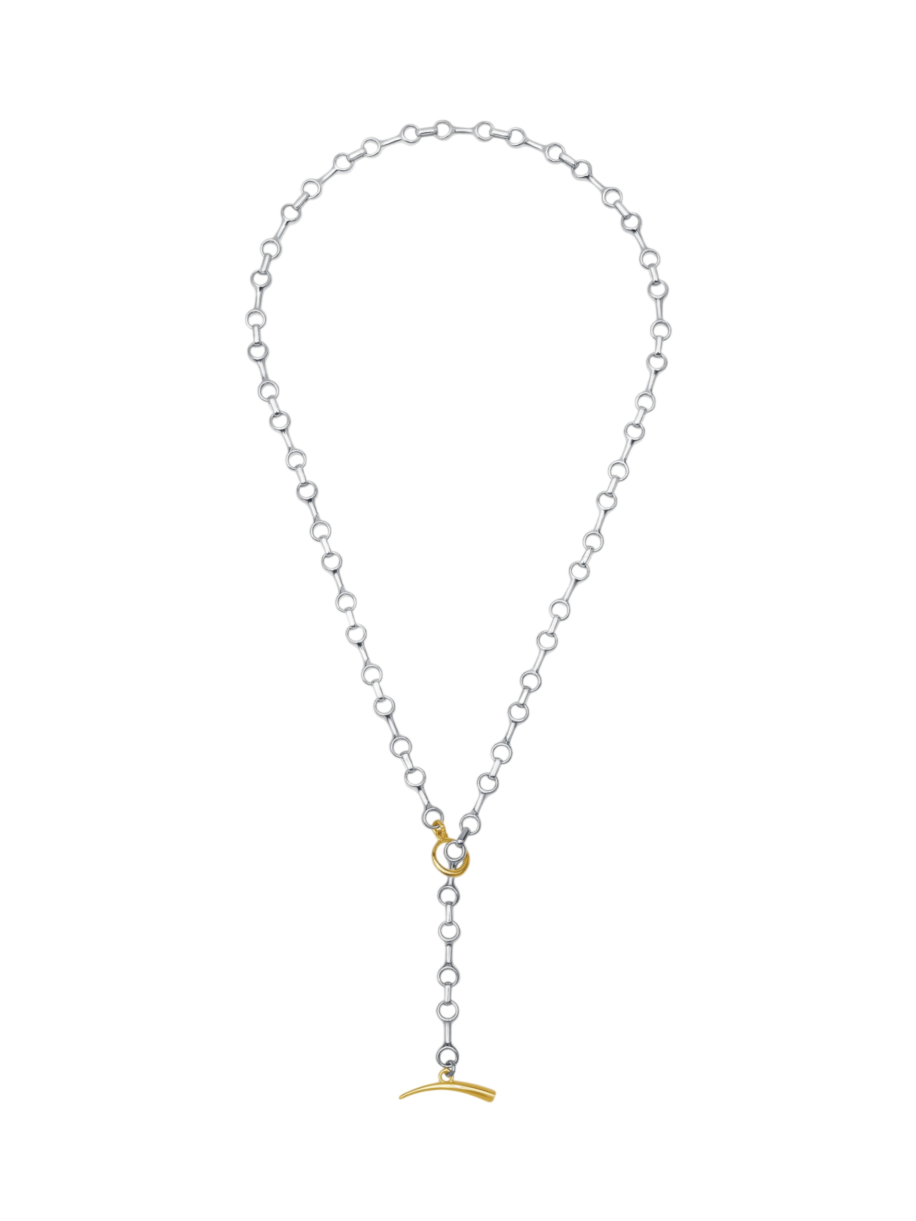 Two Tone Double Beam Chain Necklace photo