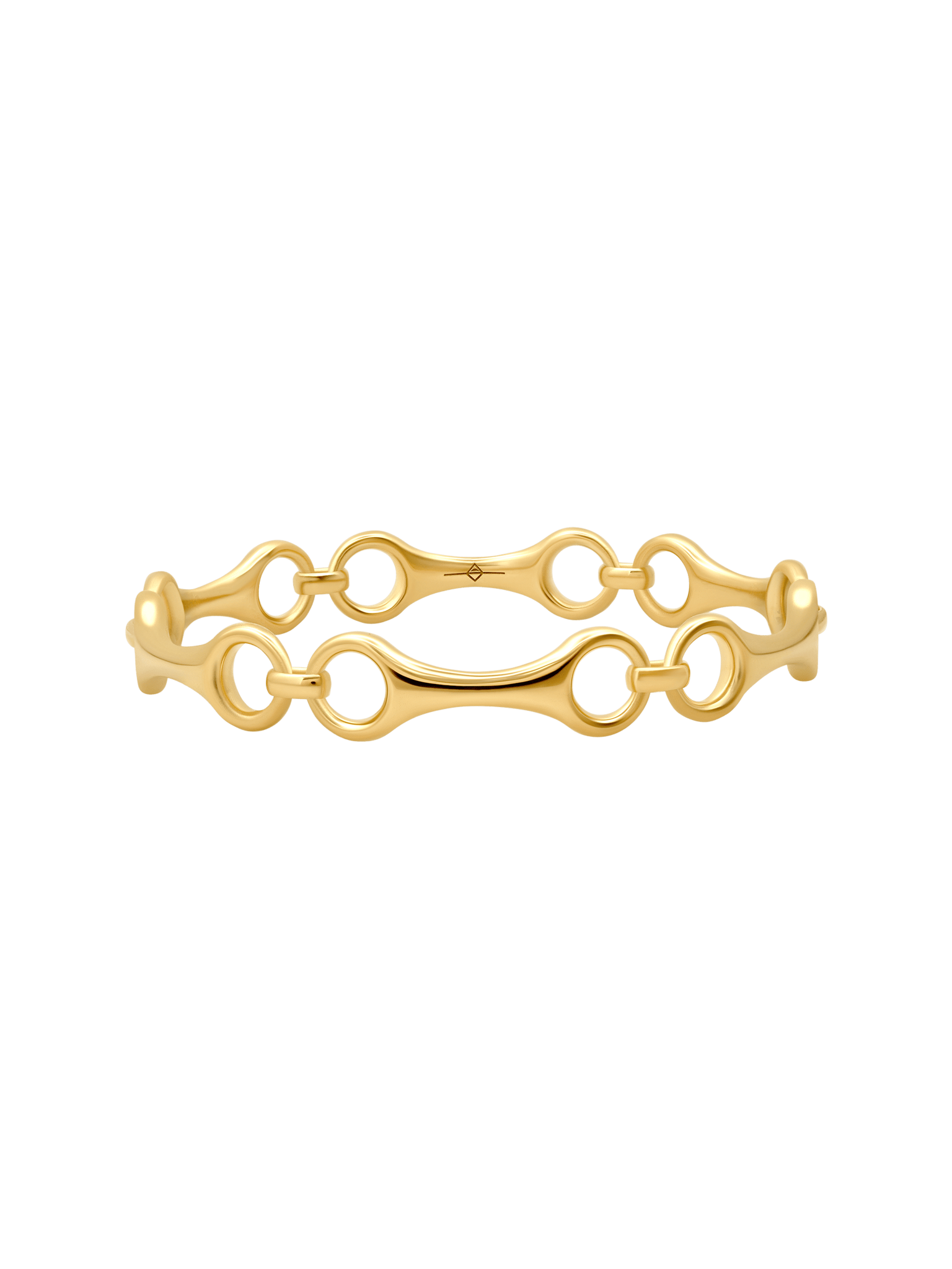 6 linked double beam bangle gold vermeil by Gabriela Artigas 