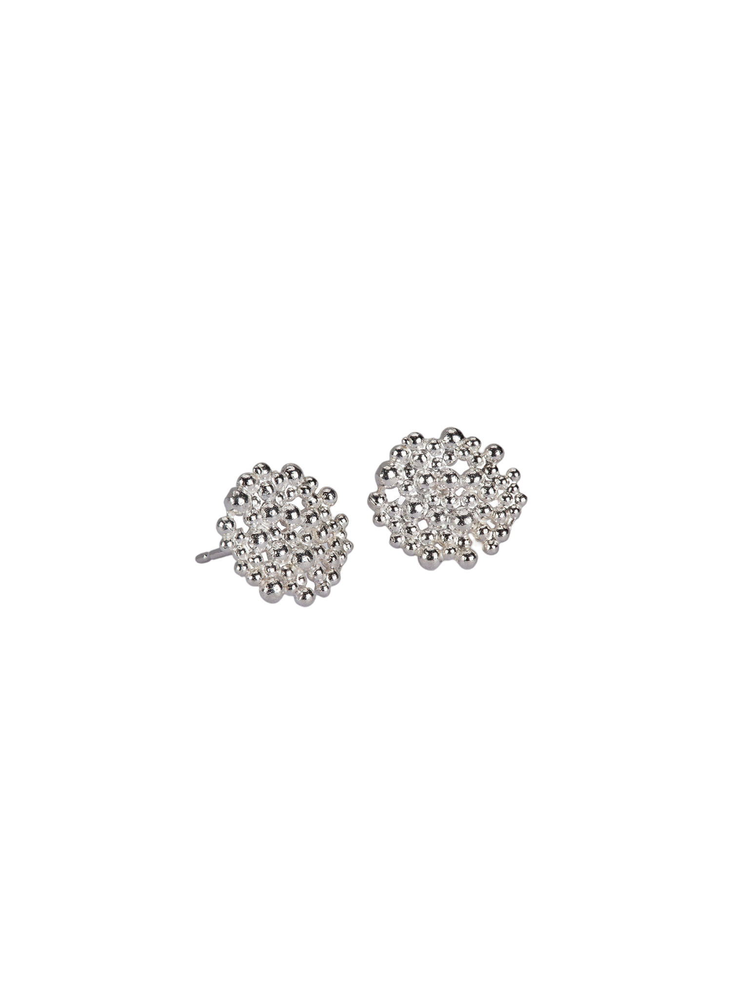 Medium silver berry earrings