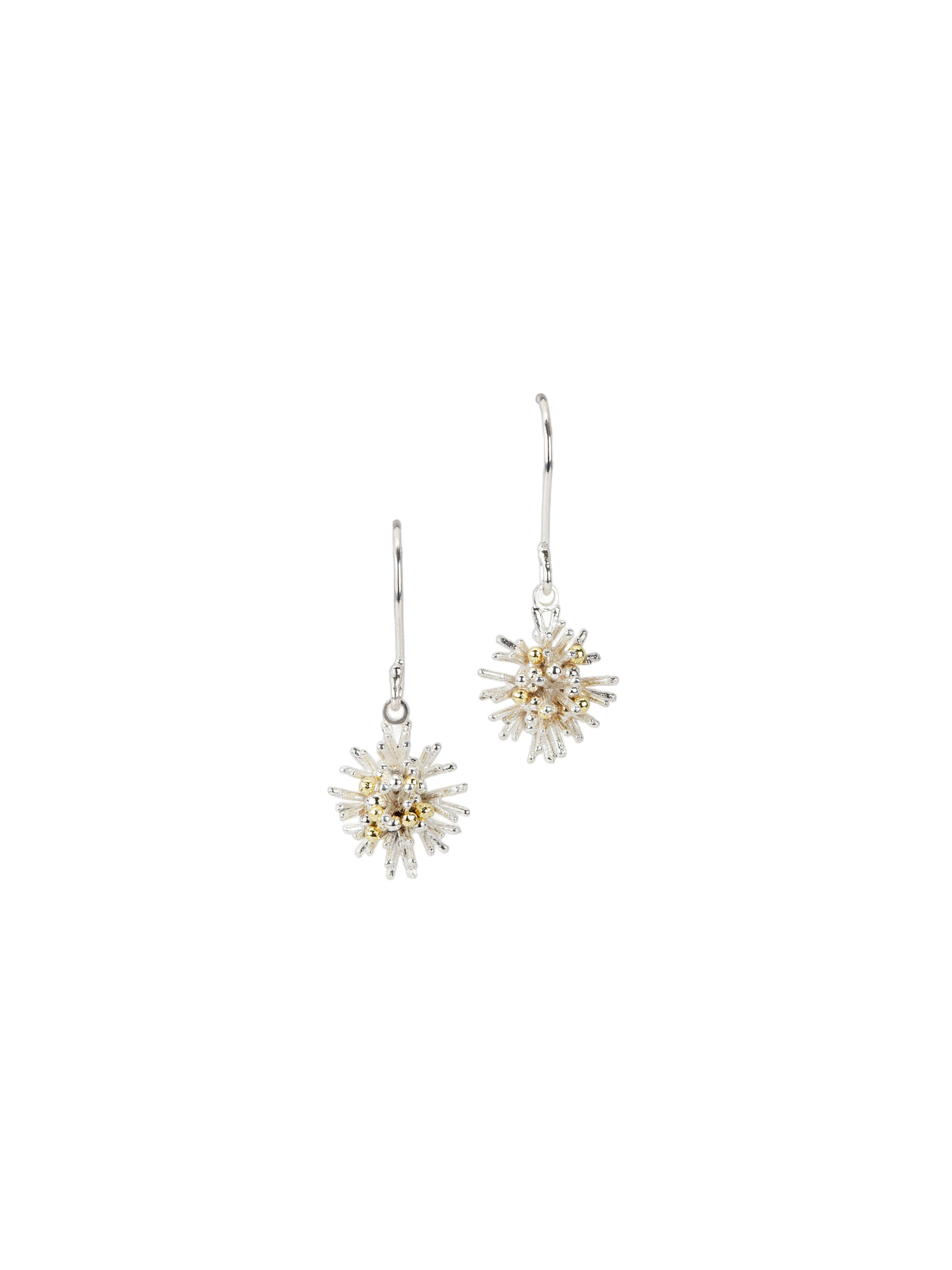 Sea urchin drop earrings