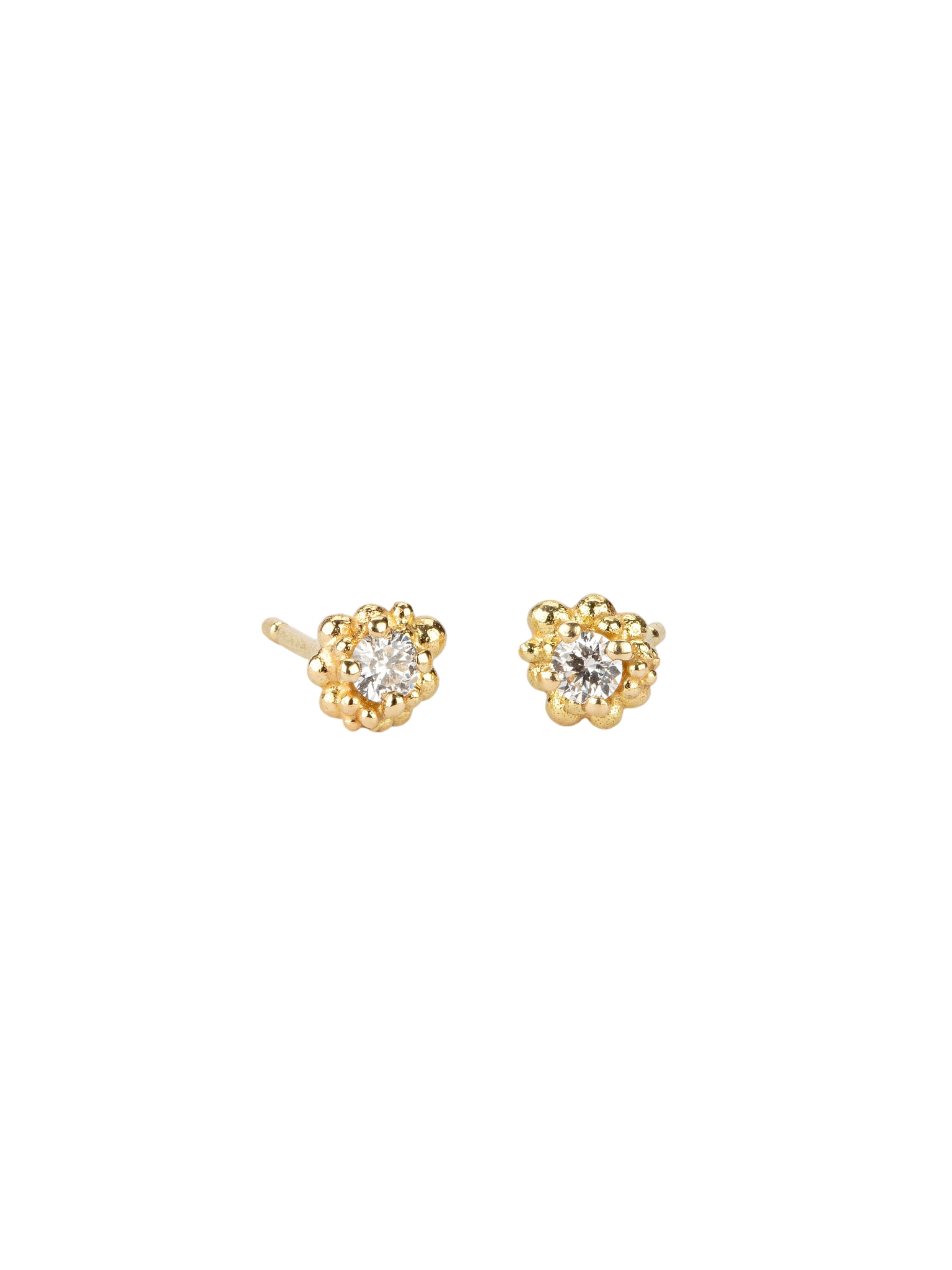 Small cluster diamond earrings