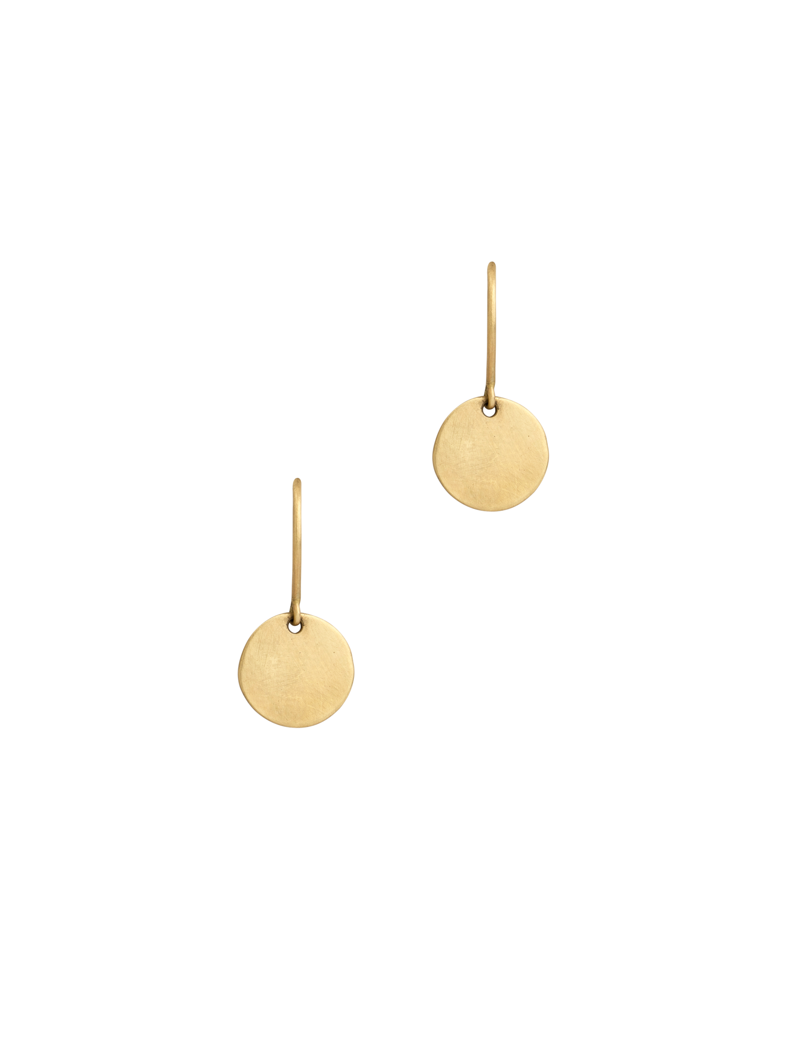 Pure disc hook earrings
