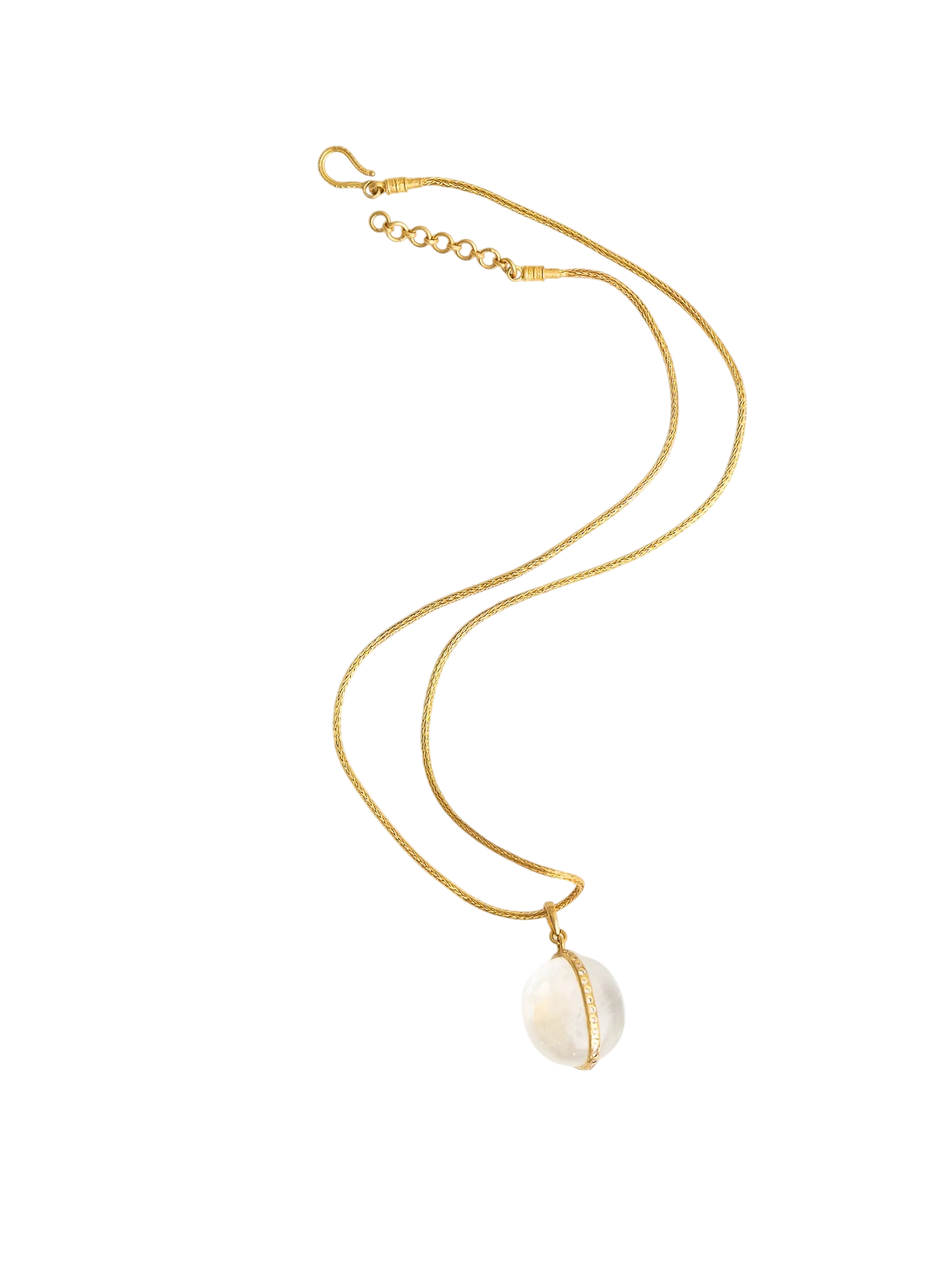 Snakefruit Pendant in Rock Crystal & Diamond