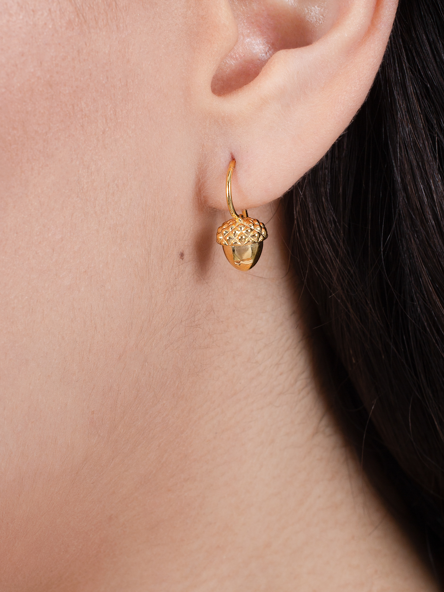 Acorn drop earrings