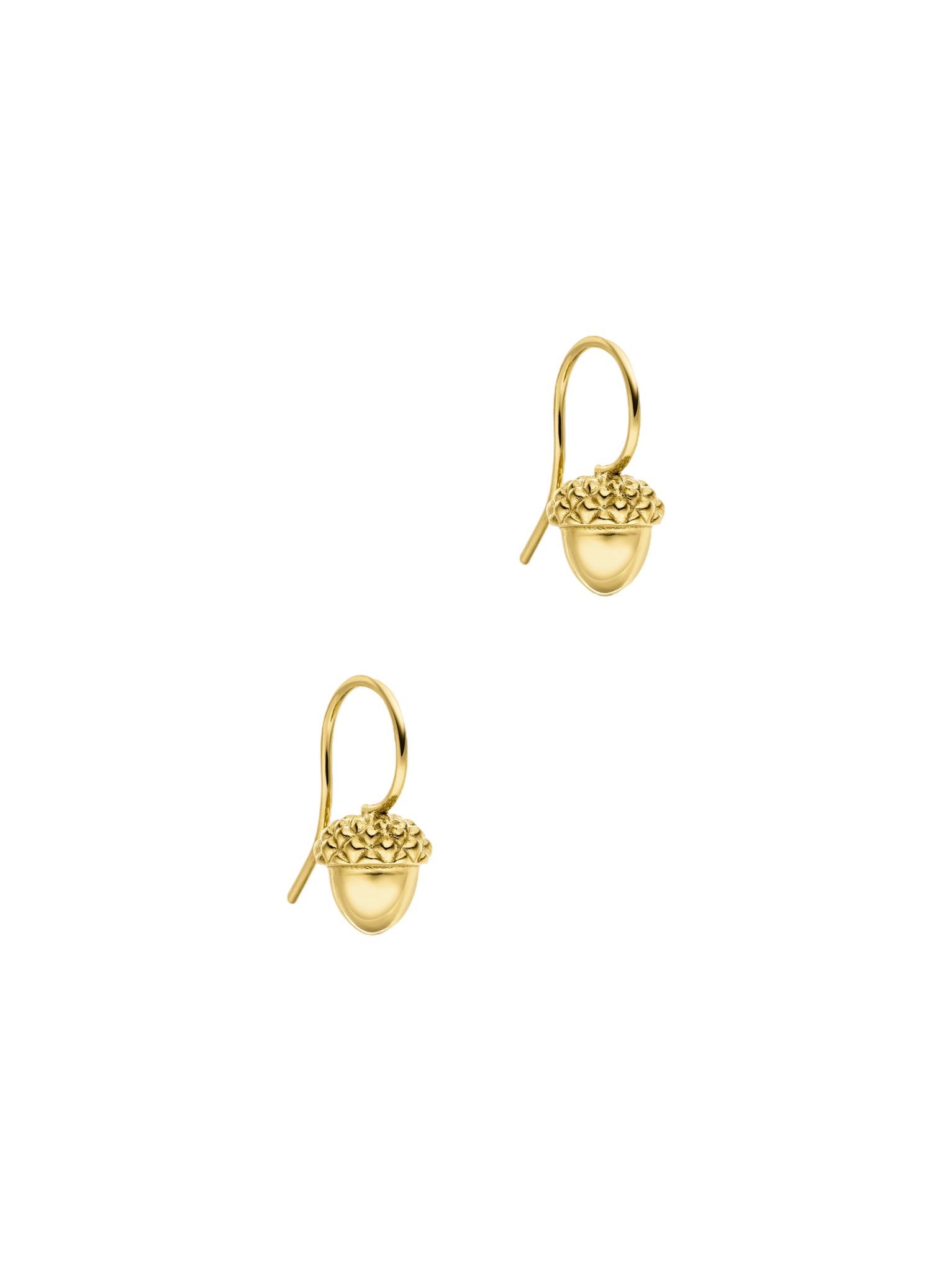 Acorn drop earrings