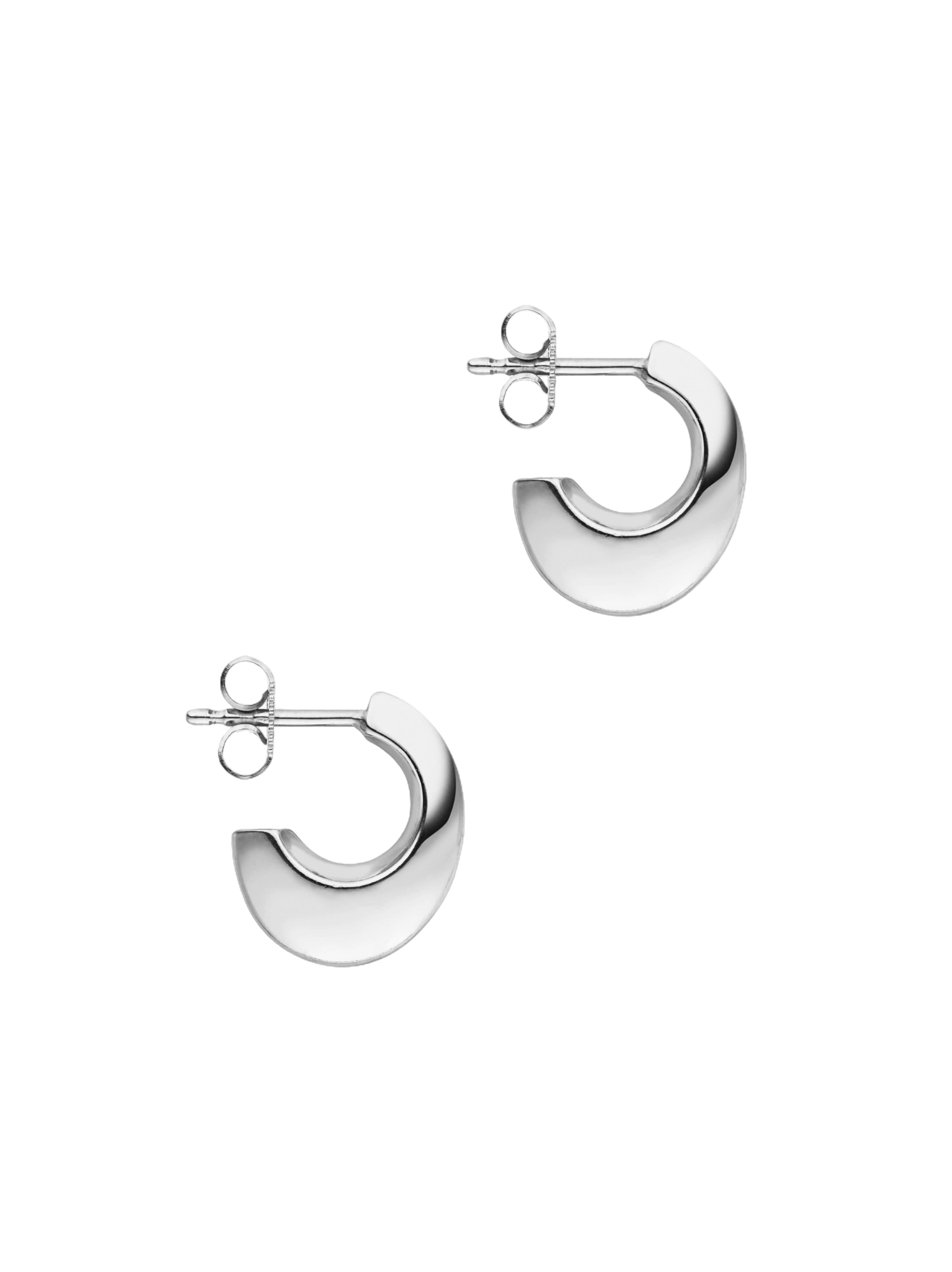 Crescent hoop earrings