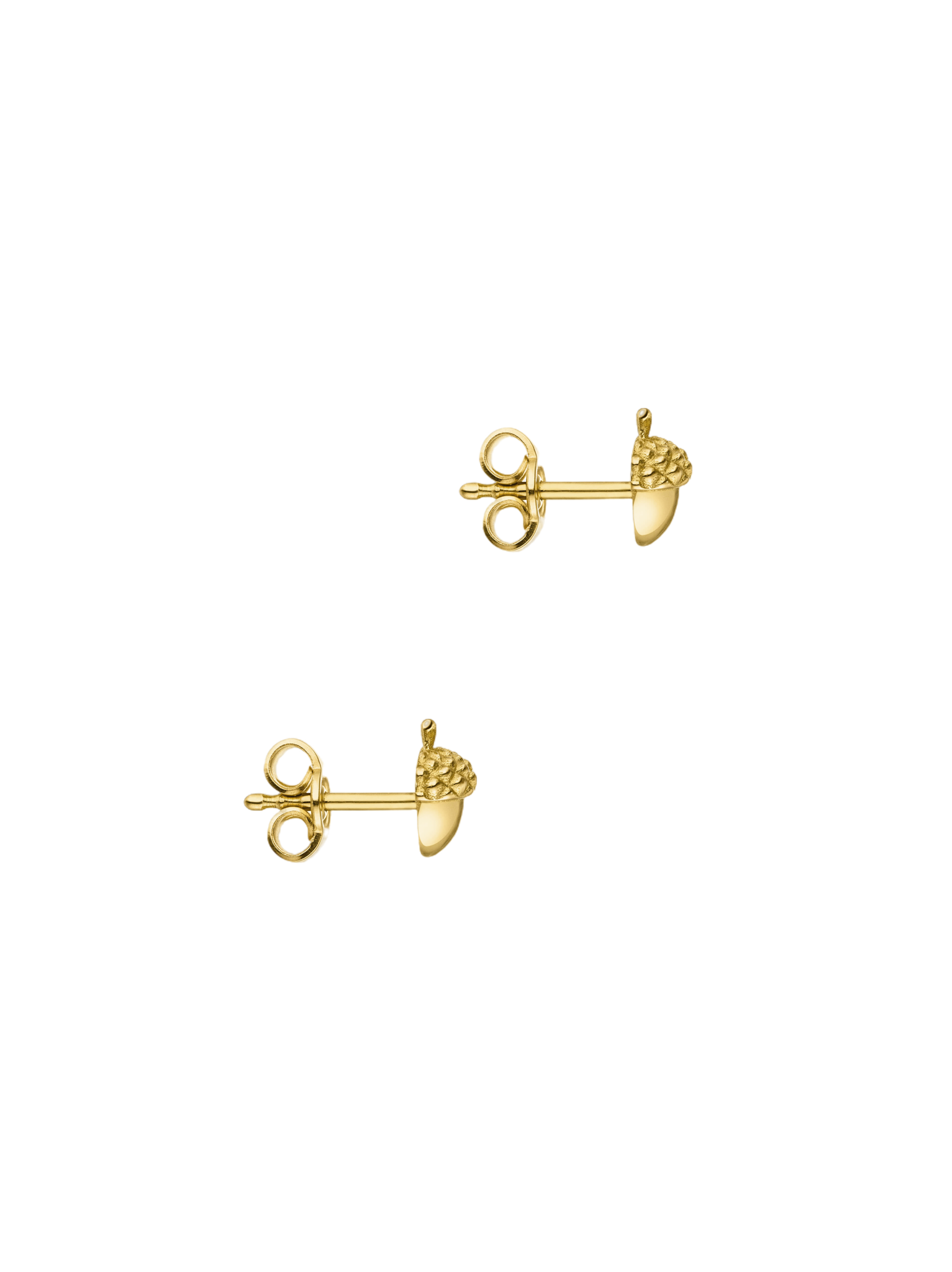 Acorn stud earrings 18k