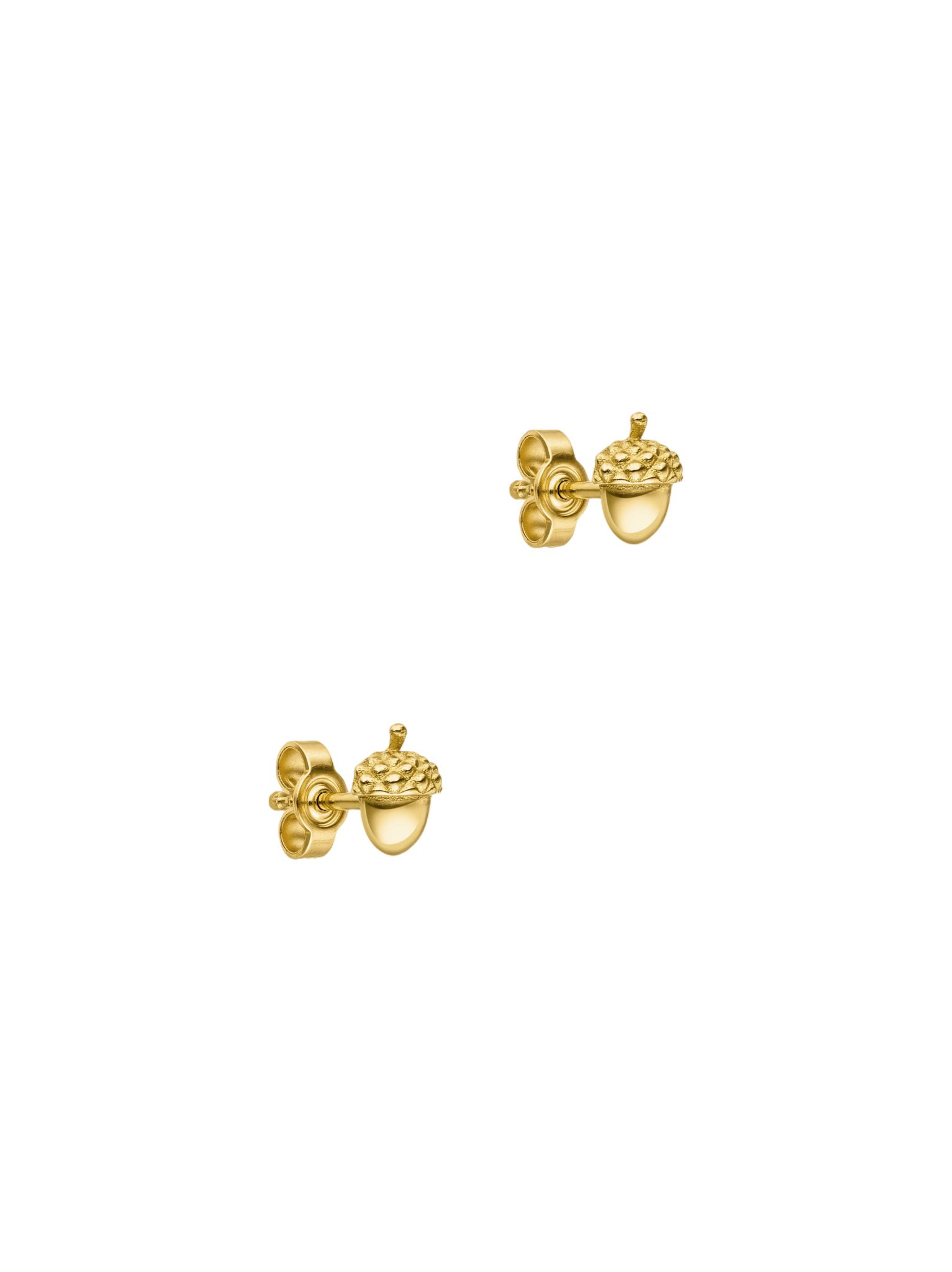 Acorn stud earrings 18k