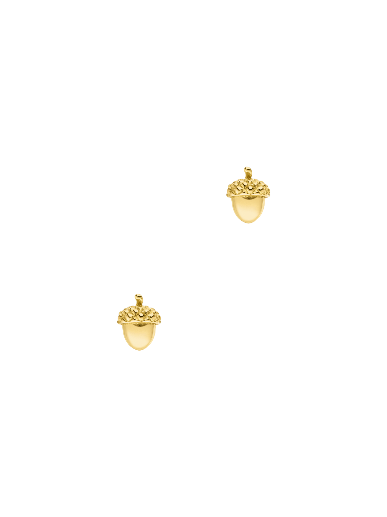 Acorn stud earrings 18k
