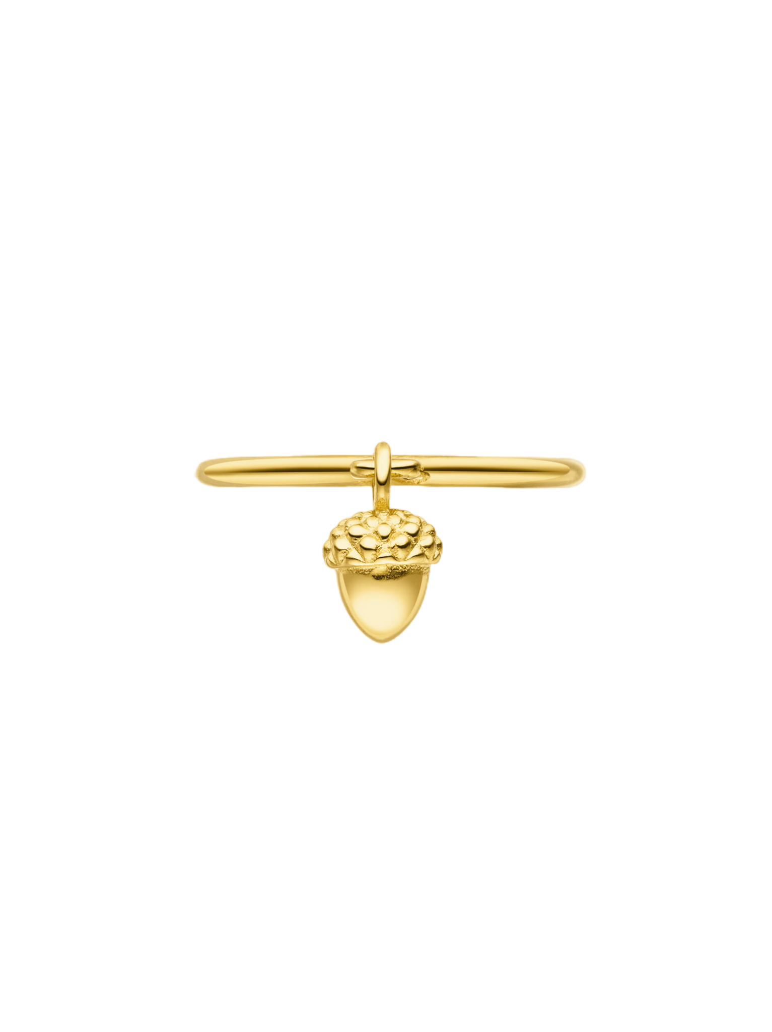Acorn charm ring 18k