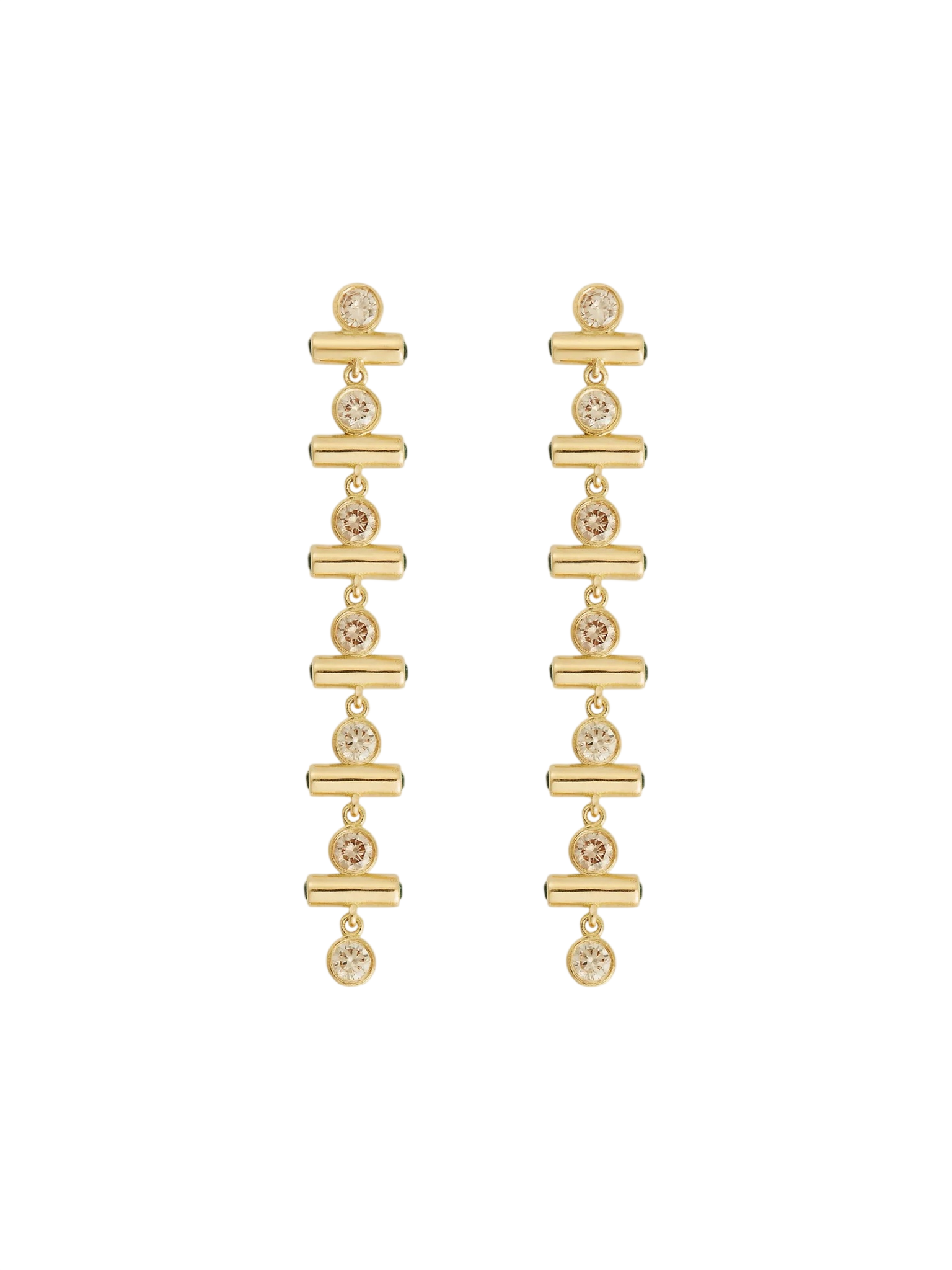 Emerald Edge Long Earrings