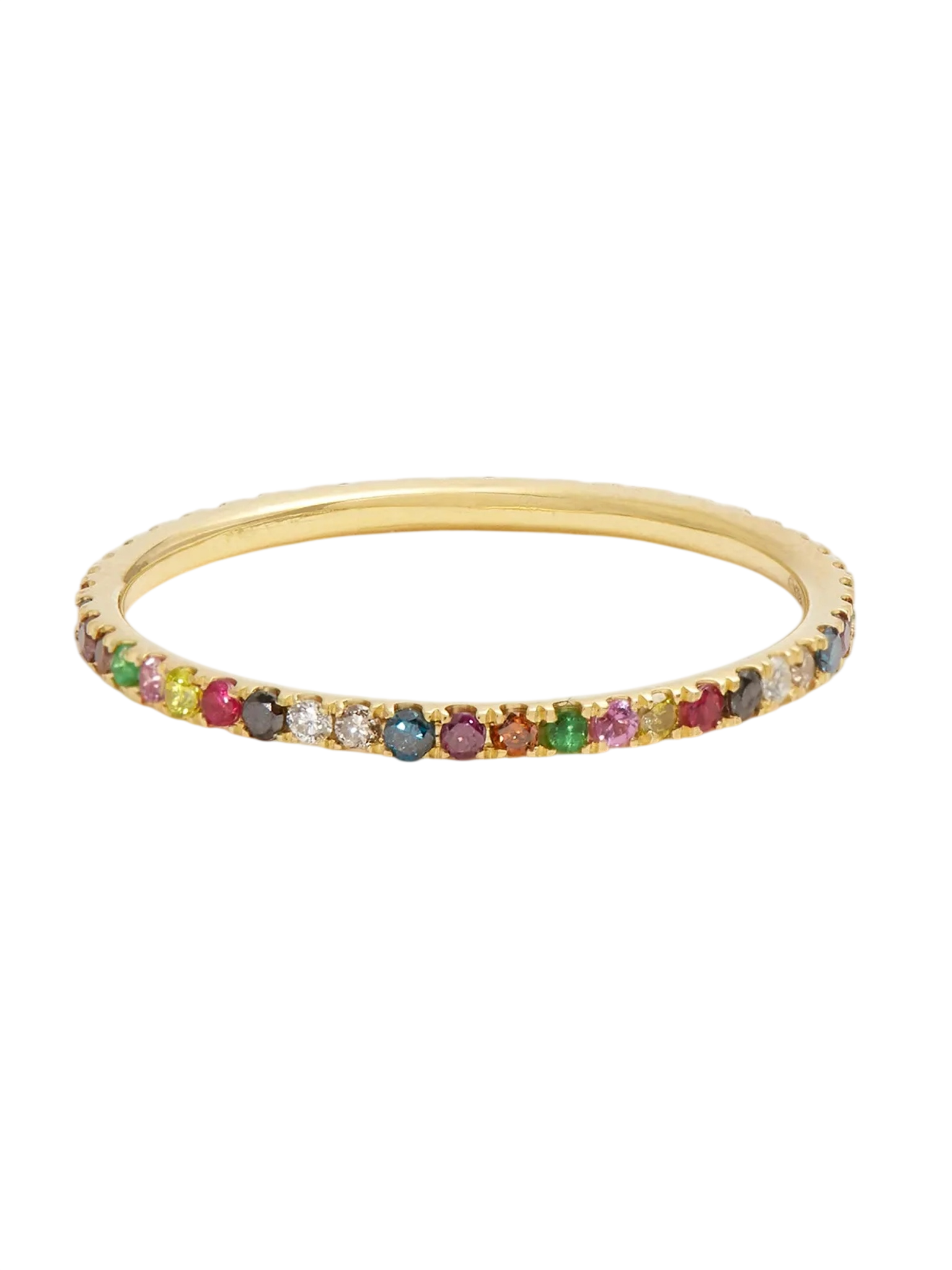 Thread Band With Rainbow Gemstones