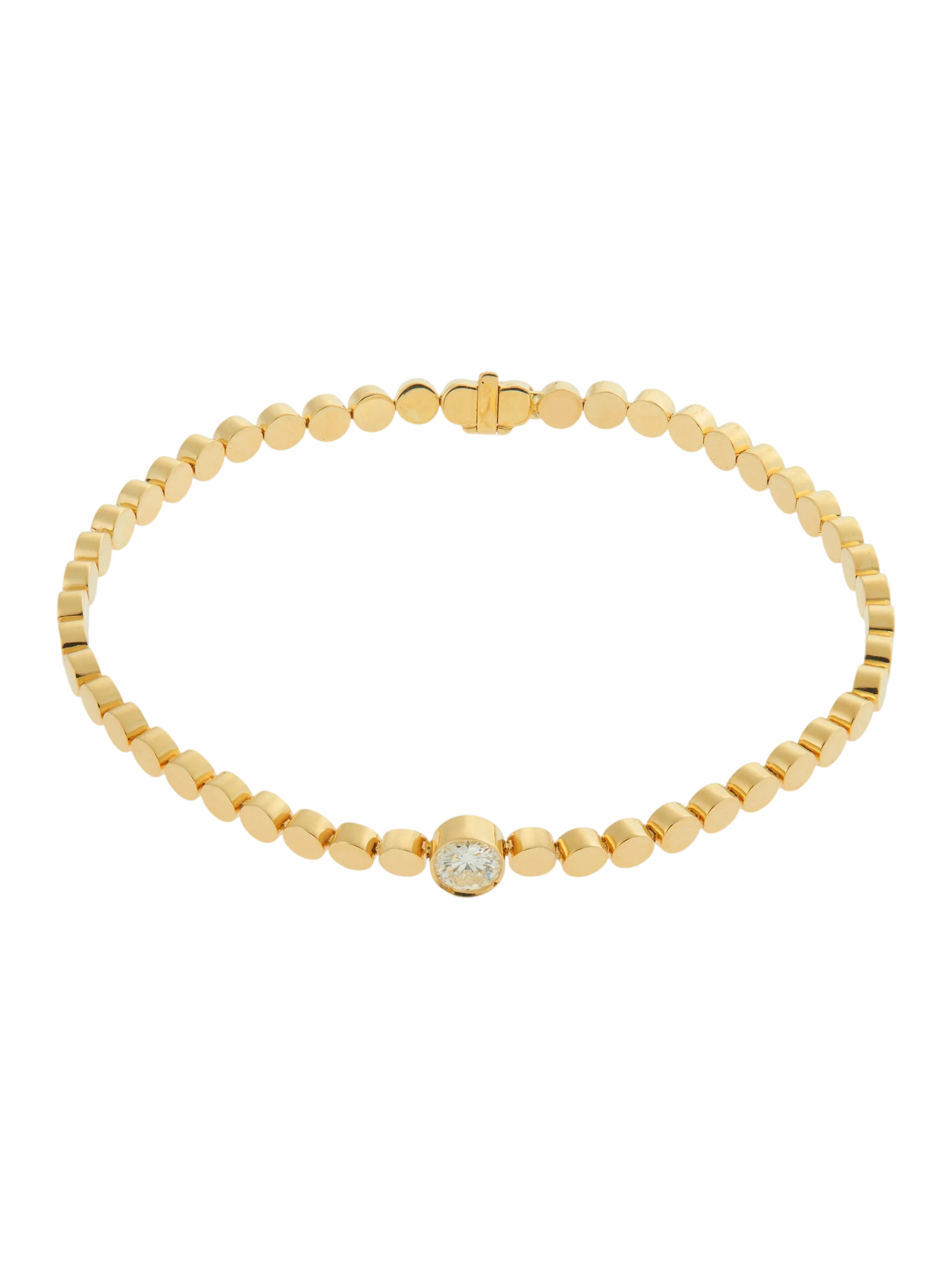 Single Diamond Ripple Bracelet Diamonds