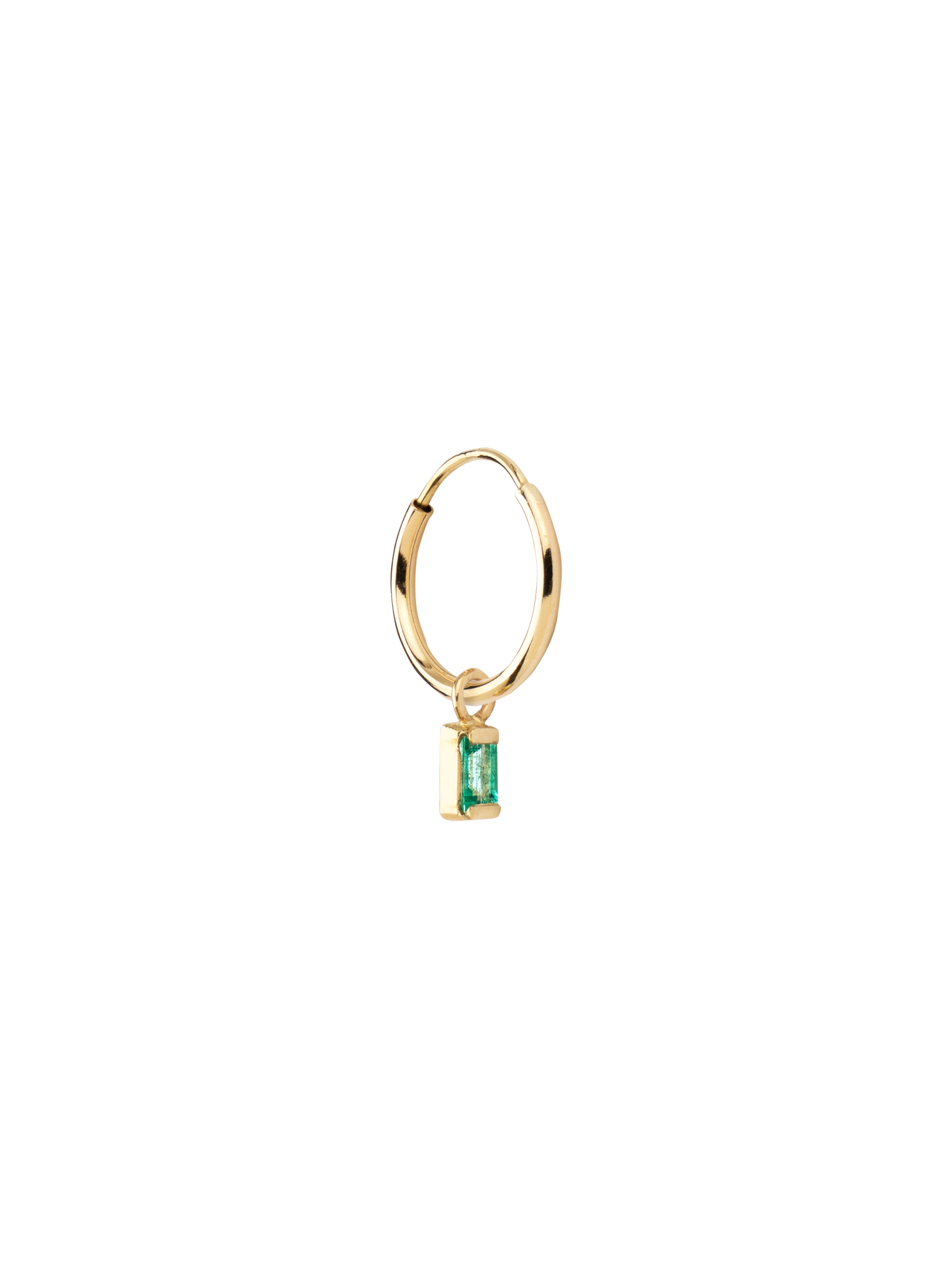 Elfin emerald mini hoop