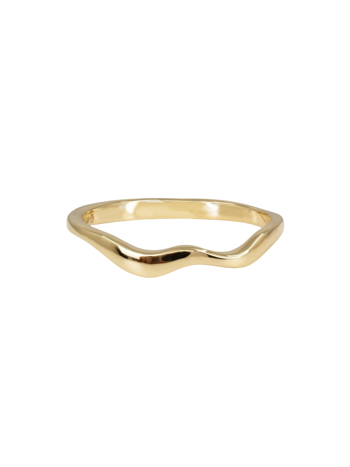 Curved Flow Wedding Band photo