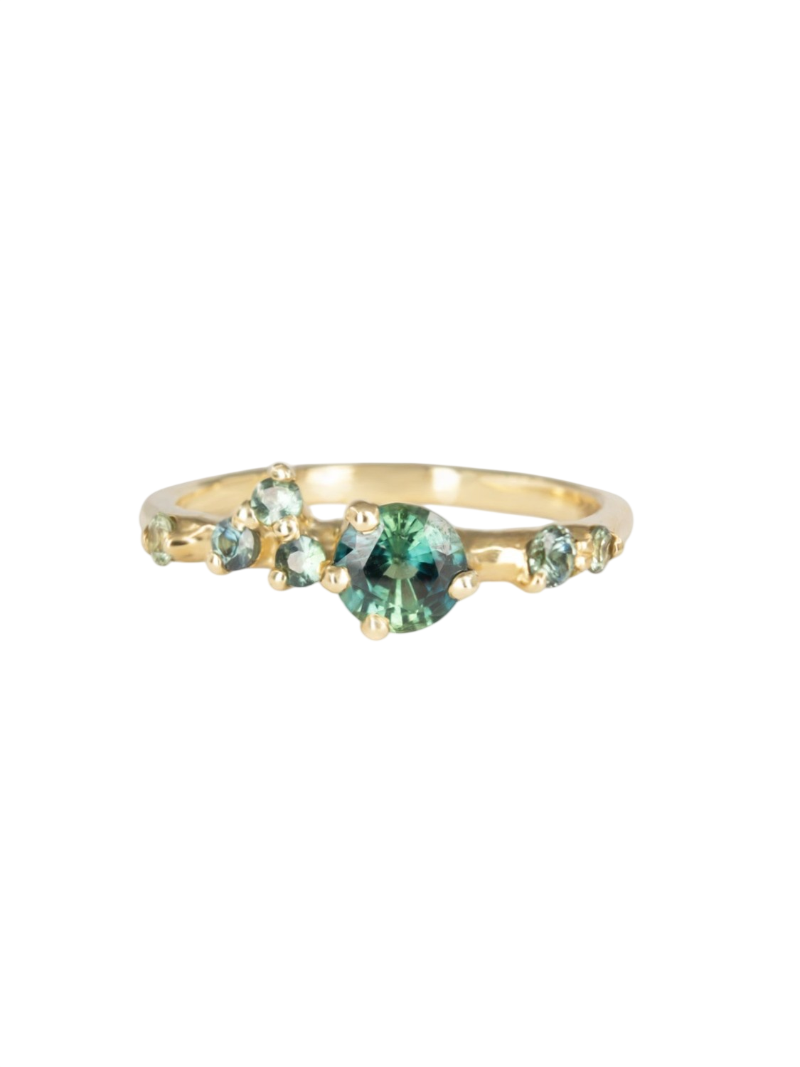Dryada Engagement Ring - Teal Sapphires photo