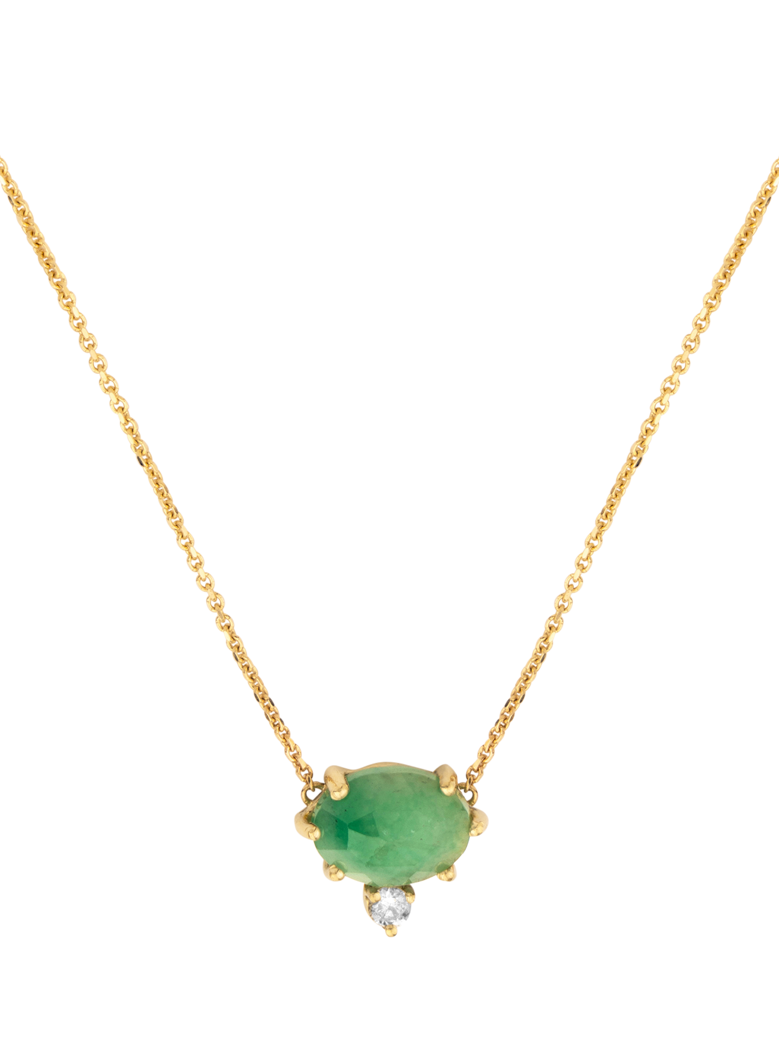 Nefretiti emerald & diamond necklace