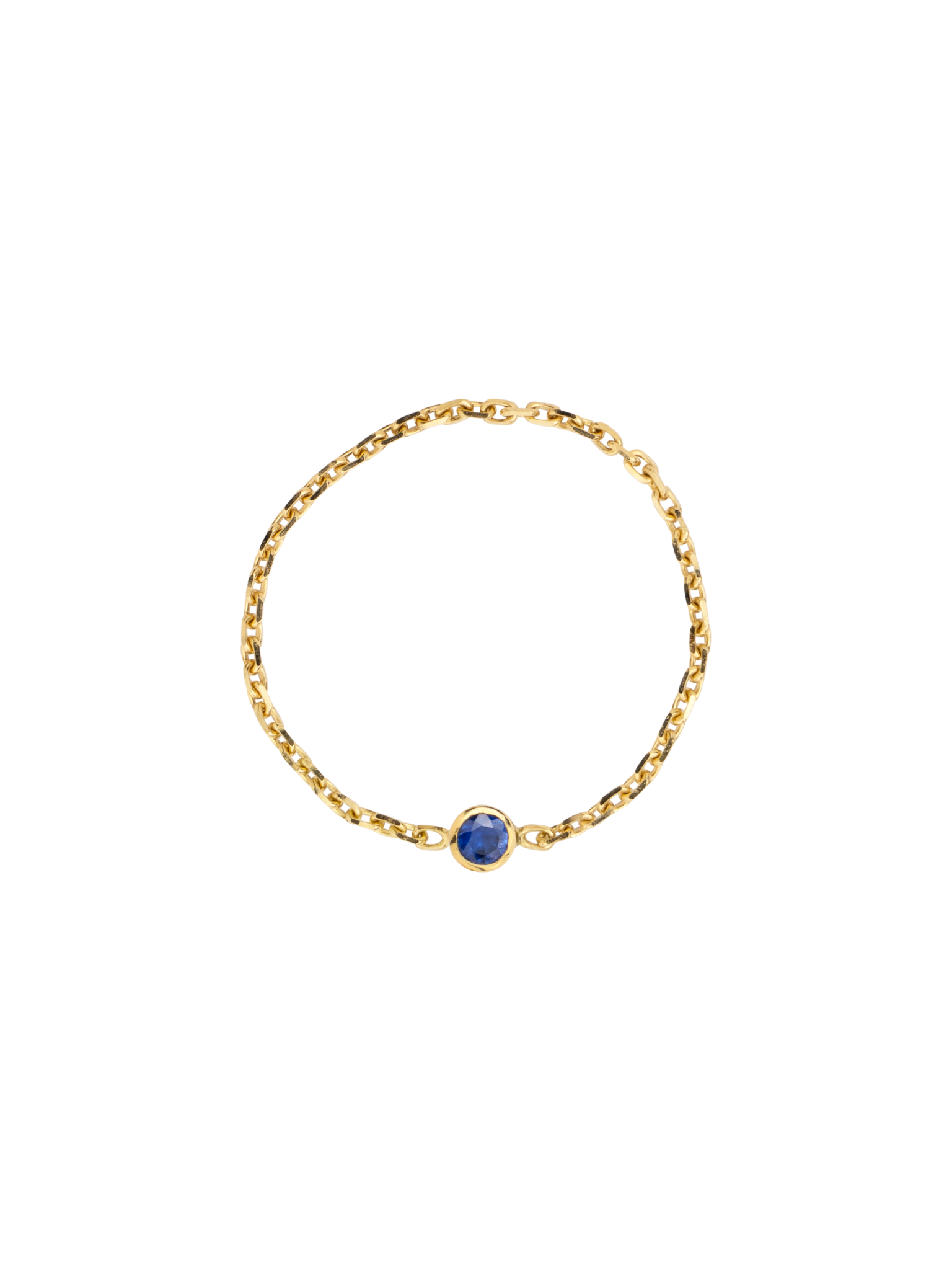 Blue sapphire chain ring