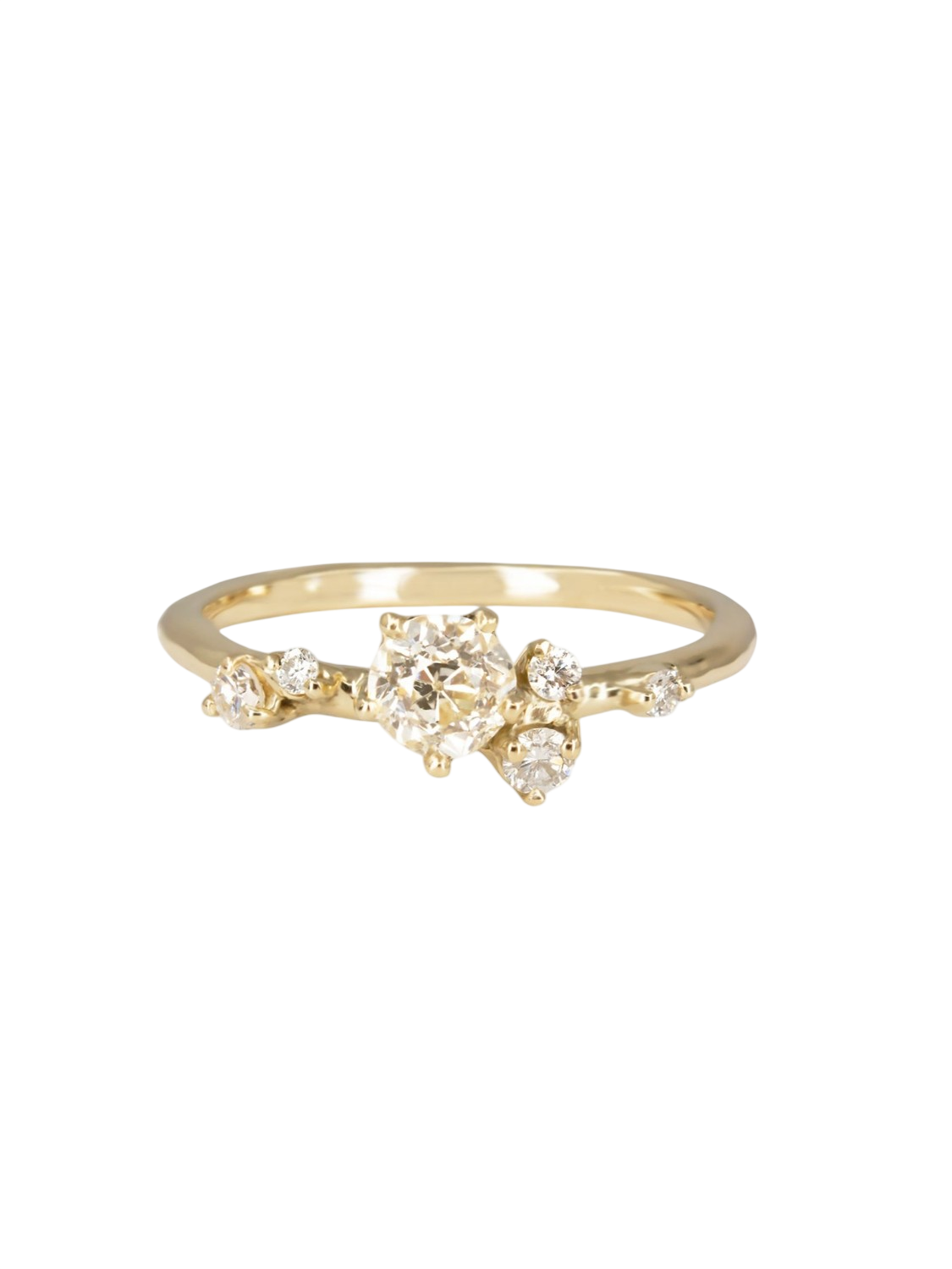 Antheia Engagement Ring - Old Cut White Diamond photo