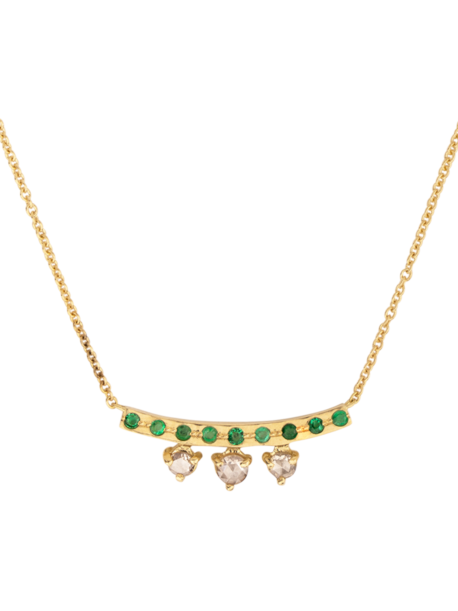 Crown bar necklace