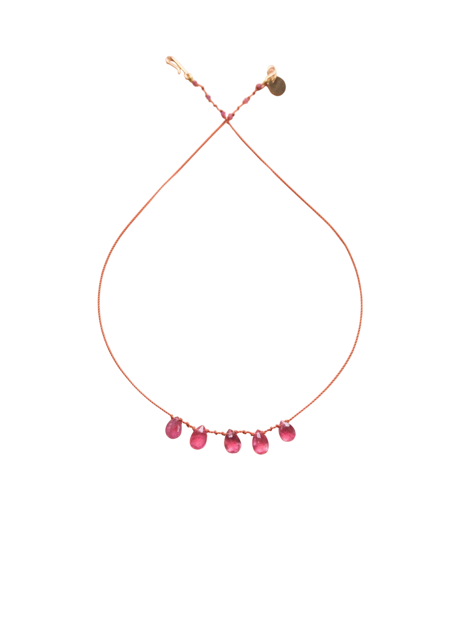 '5 Drops' Pink Sapphire Necklace