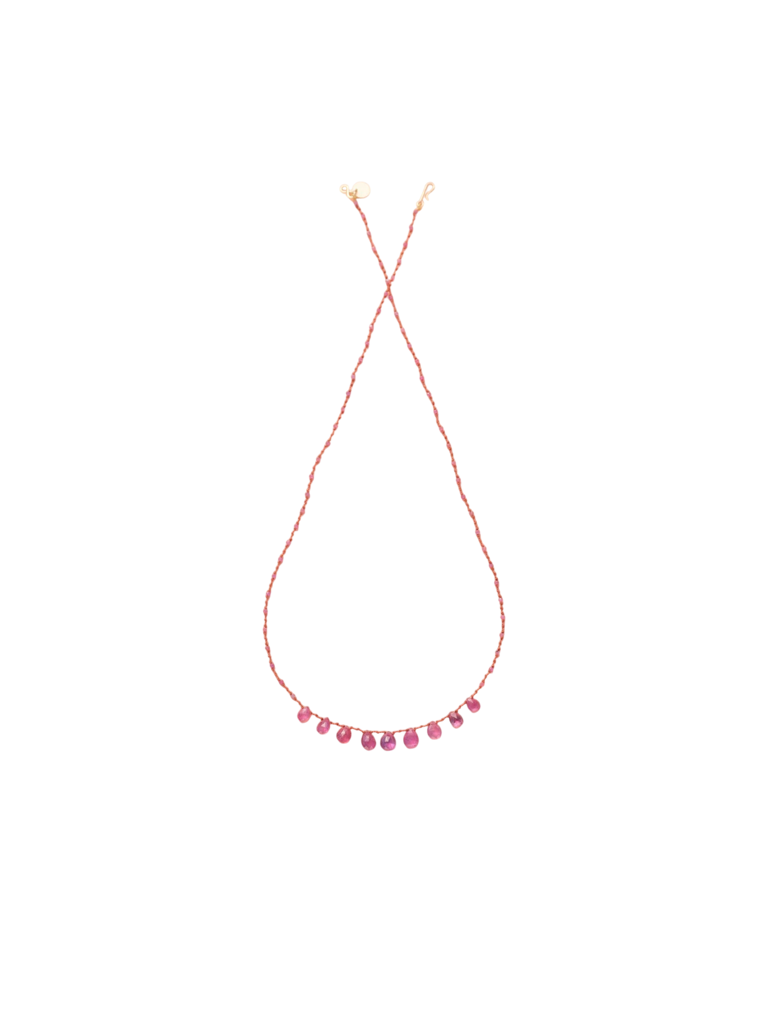 '9 Drops' Pink Sapphire Necklace