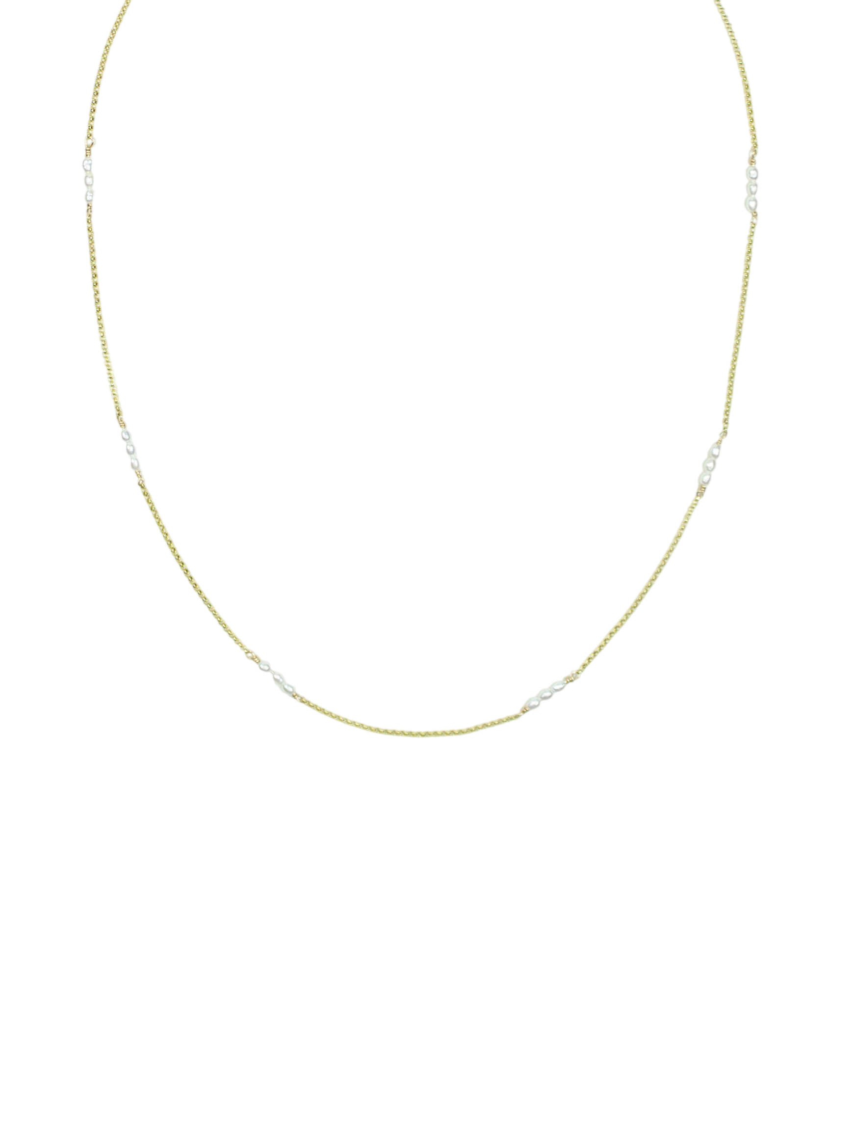 White Pearl Grace Necklace - 9ct Gold photo