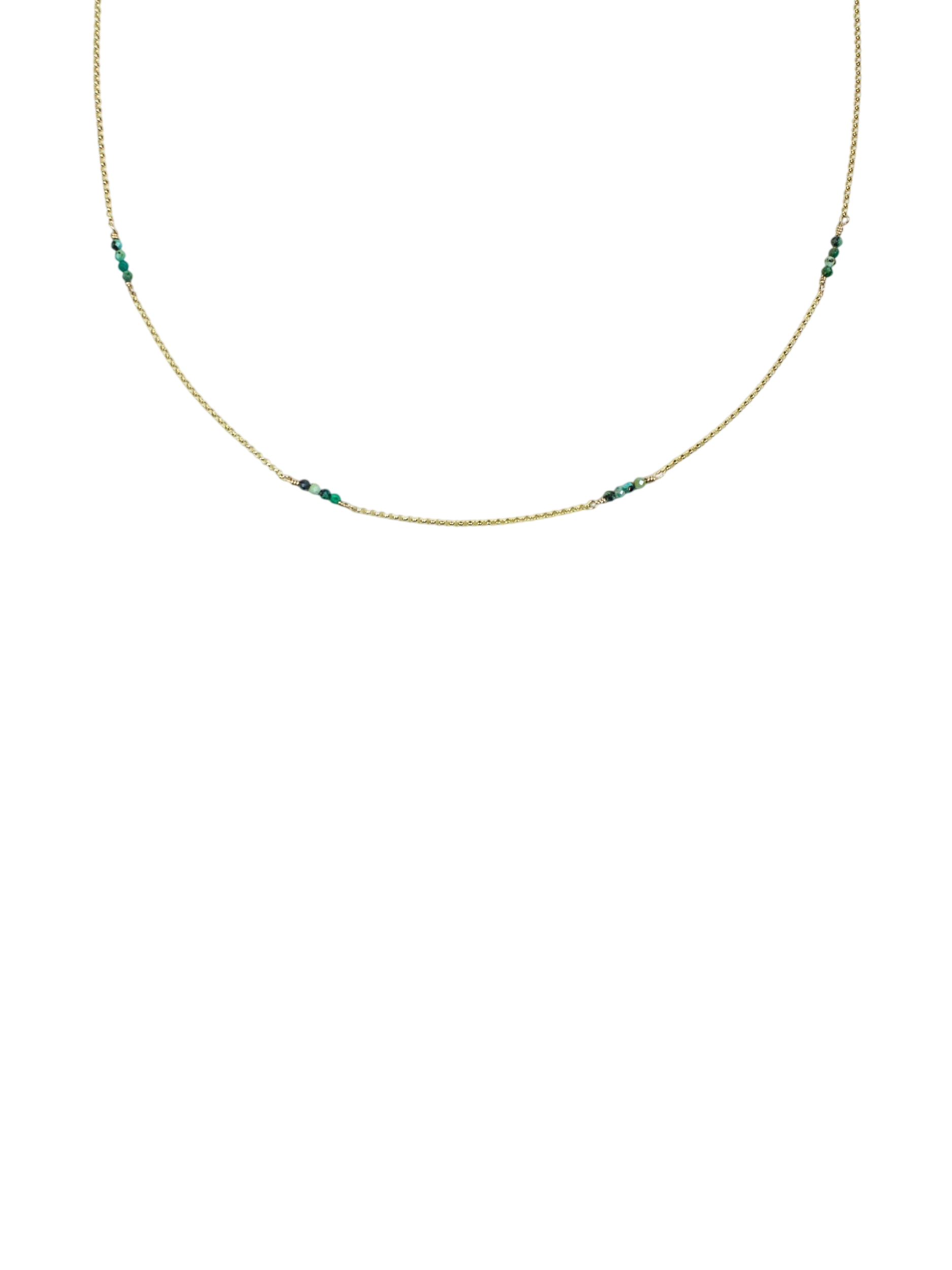 Natural Turquoise Grace Necklace - 9ct Gold photo