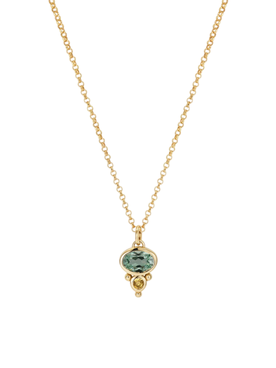 Florence Necklace - Green Sapphire photo