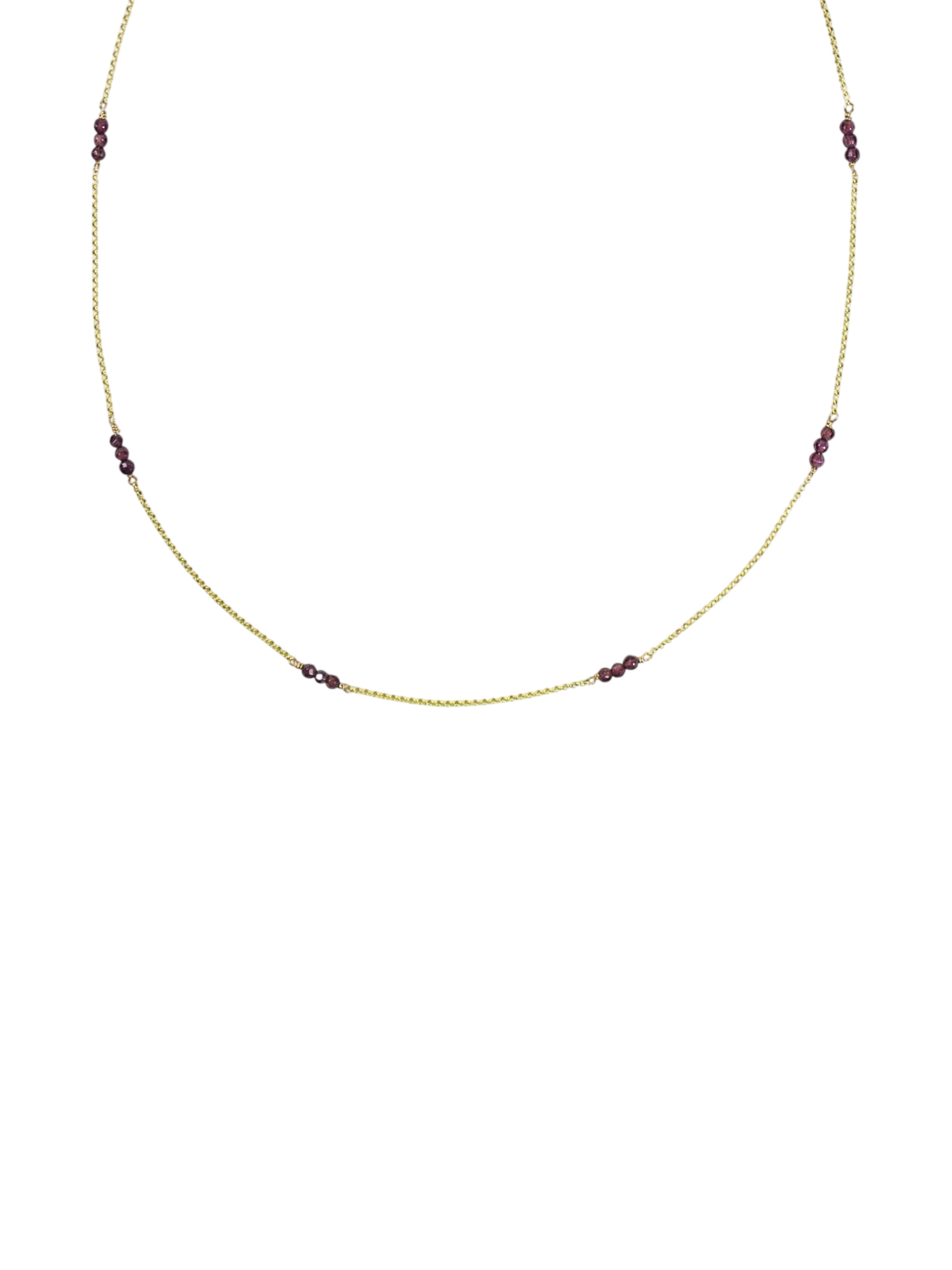 Garnet Grace Necklace - 9ct Gold photo