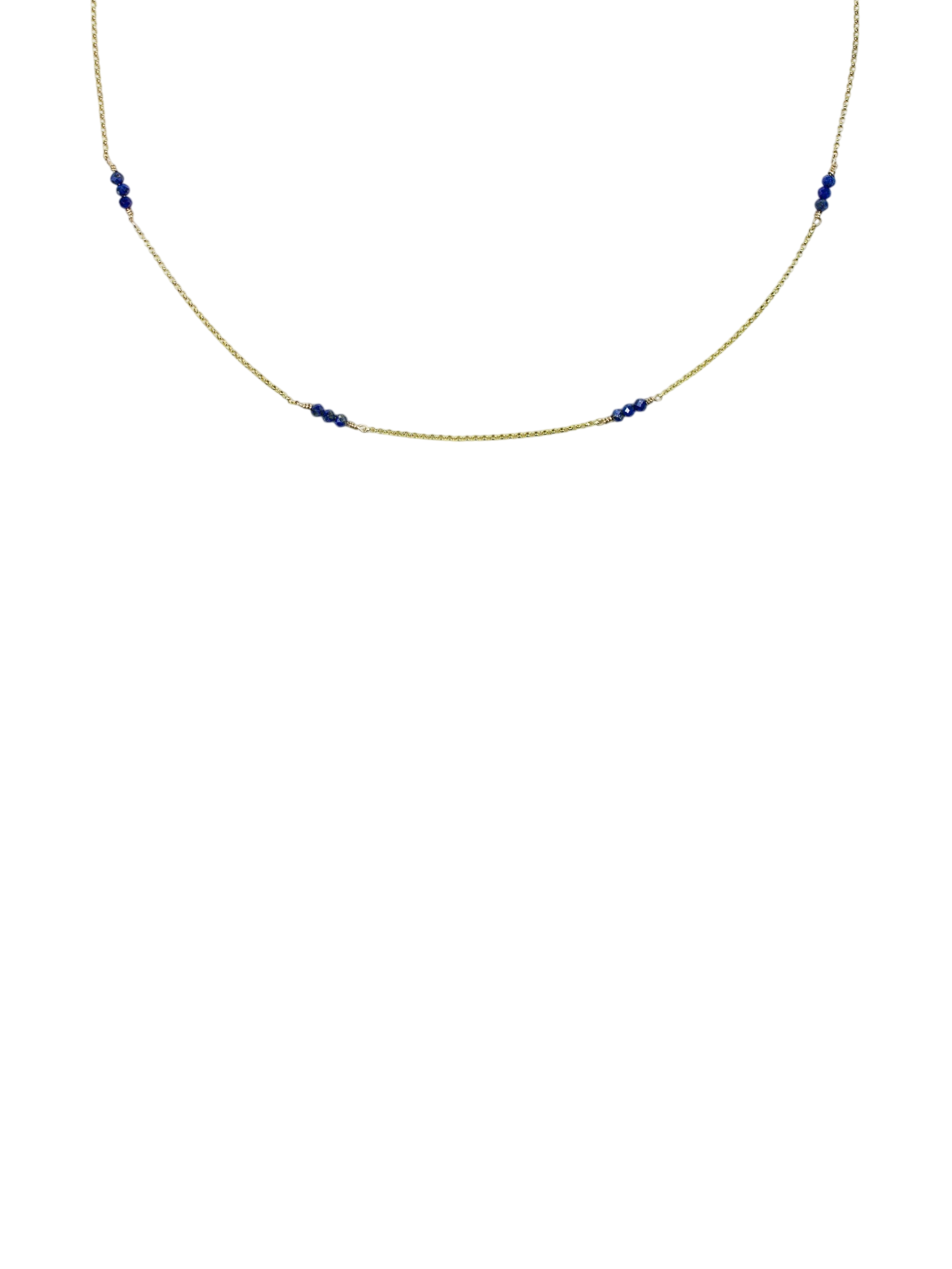 Lapis Lazuli Grace Necklace - 9ct Gold photo