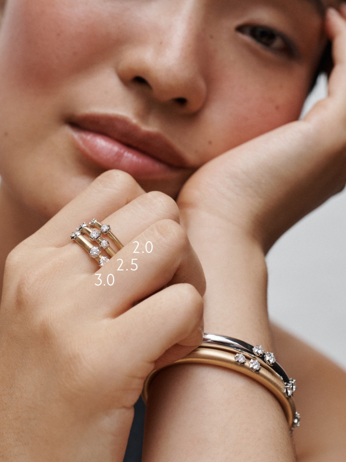 Two Tone Constellation Stacking Band 2.5